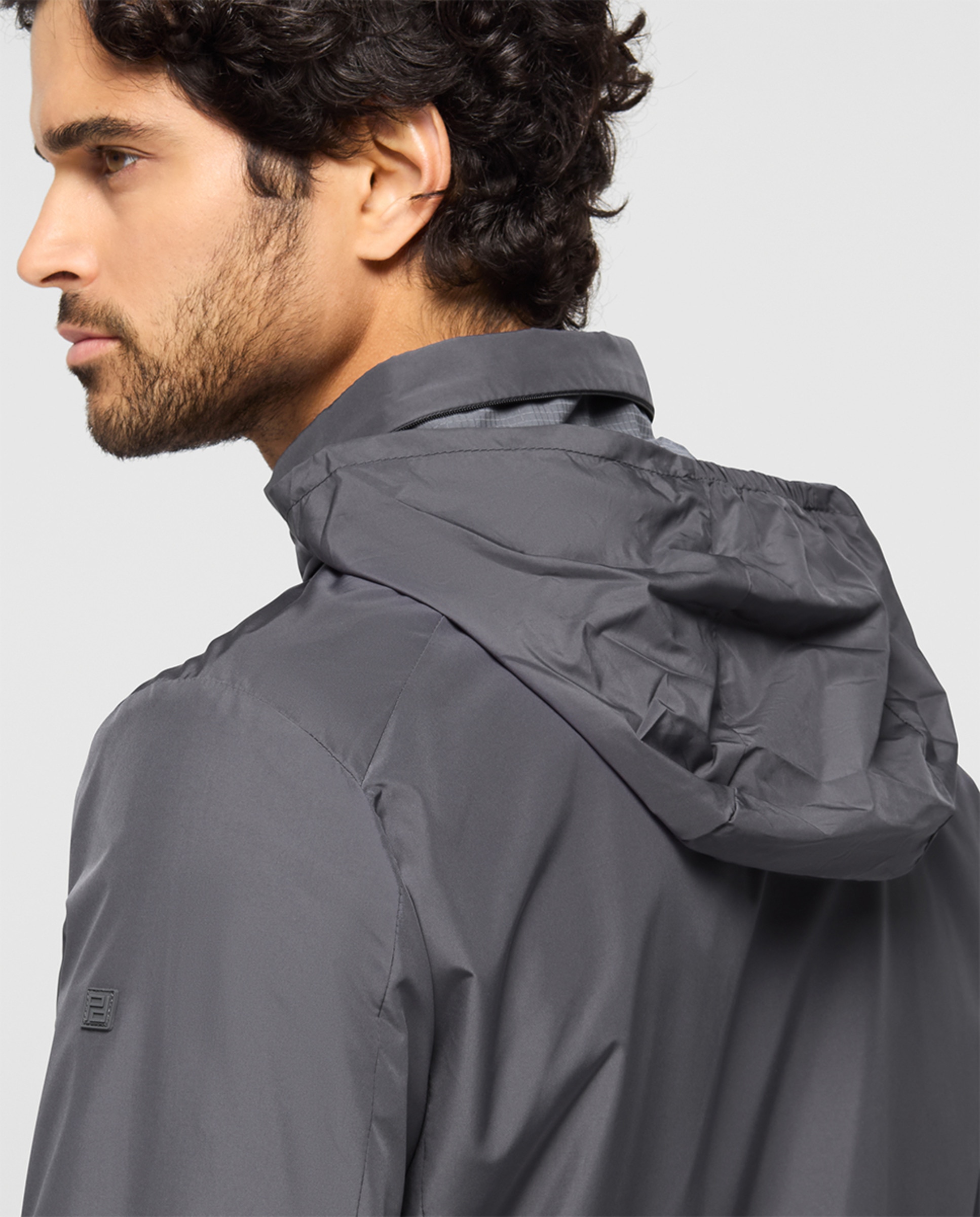 Blusão Ligeiro com 2 Bolsos Laterais Cinzento-claro-4