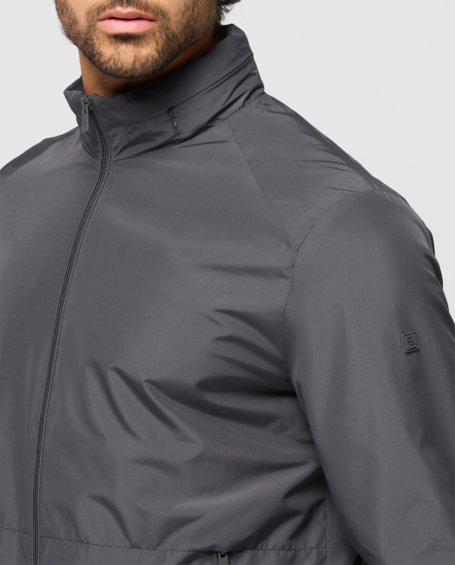 Blusão Ligeiro com 2 Bolsos Laterais Cinzento-claro-3