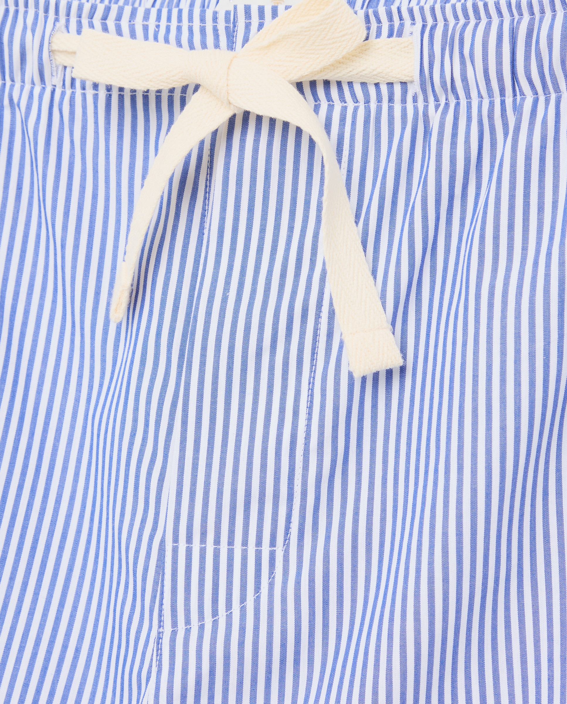 Calças de Pijama em Popelina de Algodão 400 Azul-5