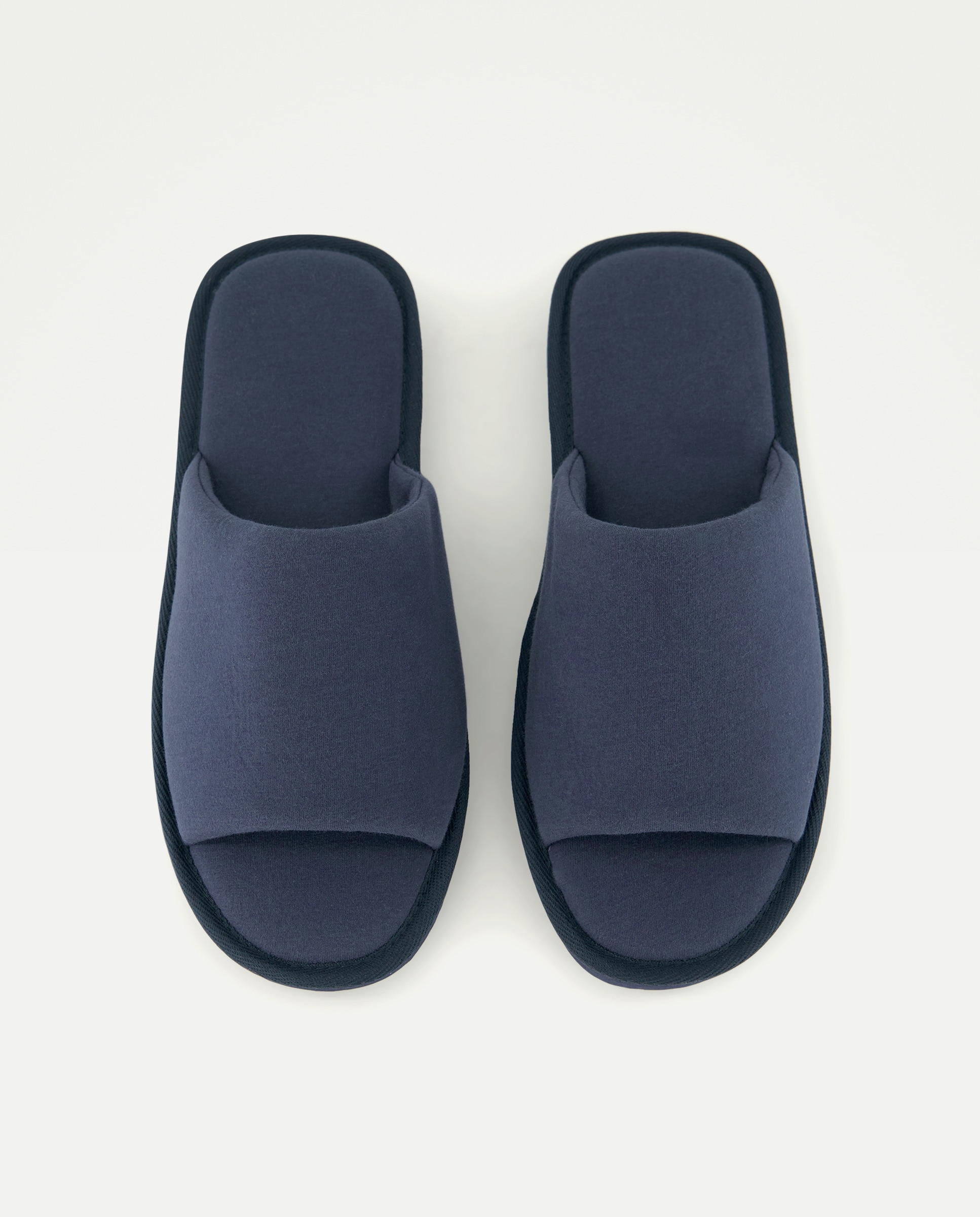 Zapatilla abierta jersey de hombre con piso ligero Azul marino-4