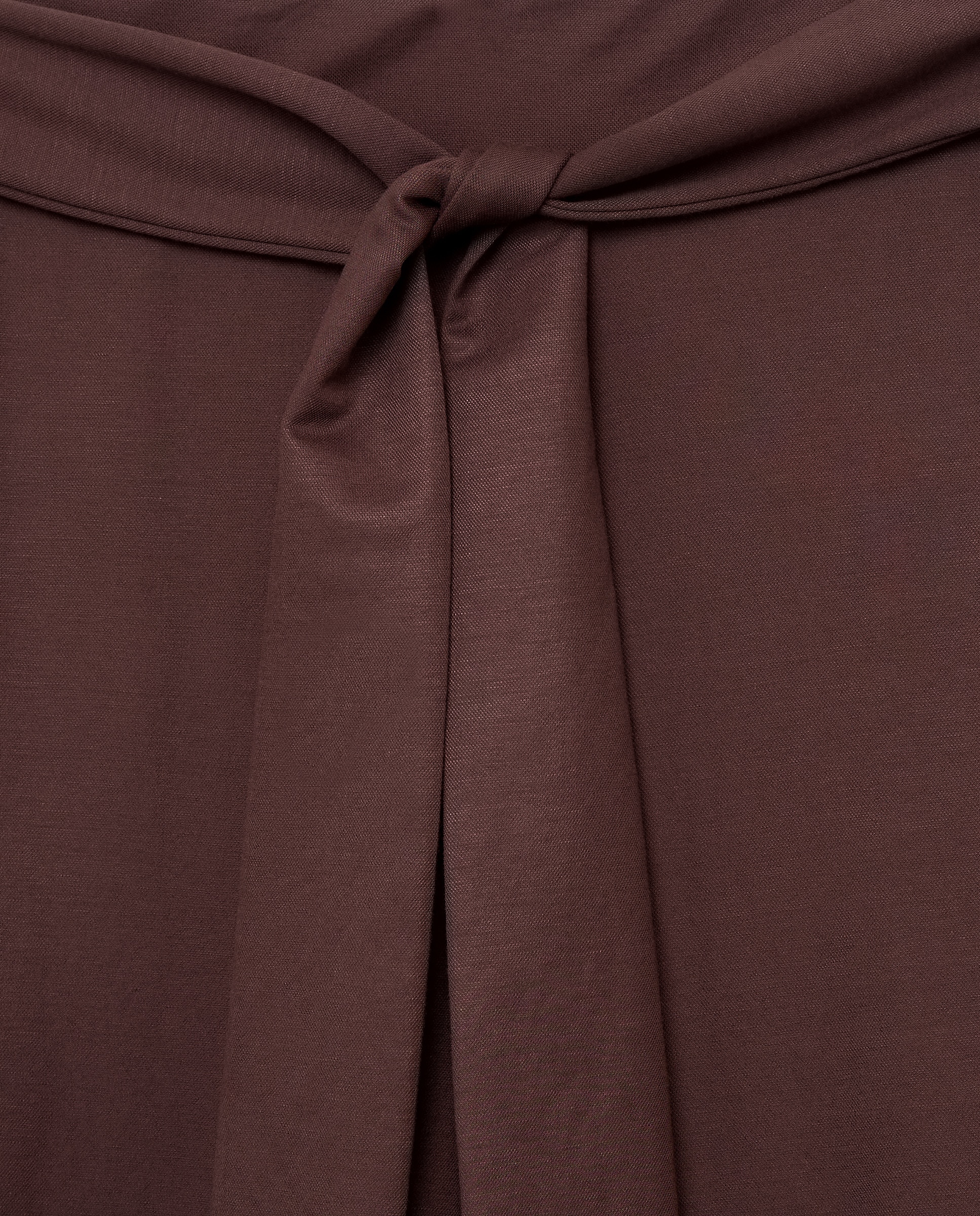Pantalón de mujer ancho con lazada Chocolate-5