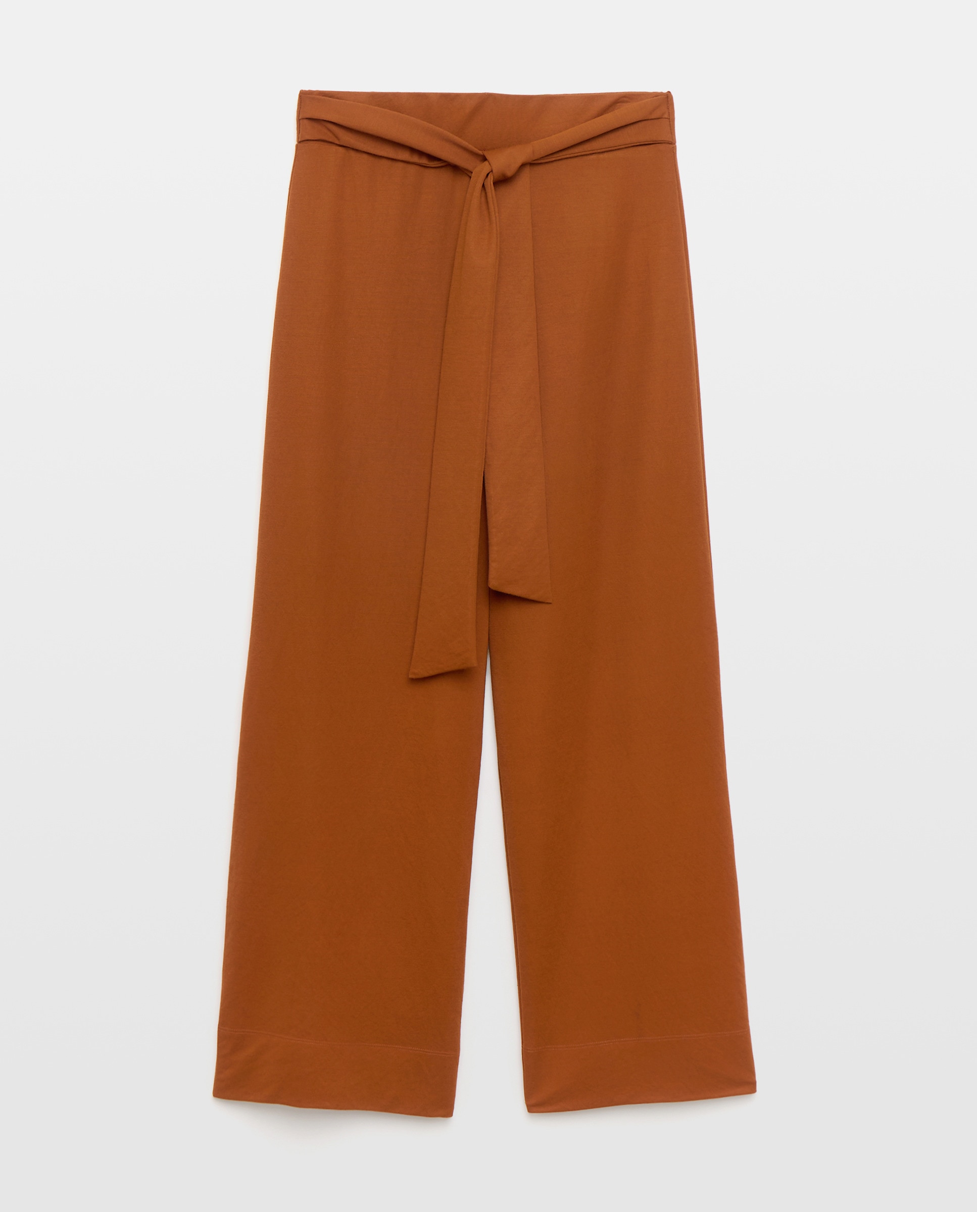 Pantalón de mujer ancho con lazada Toffee-4