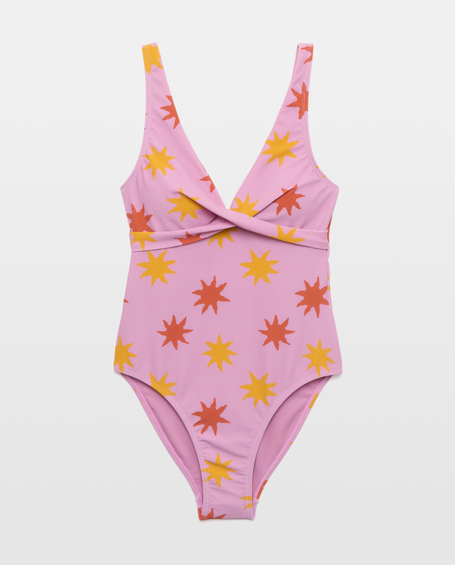 Bañadorde mujer cruce delantero 200 Rosa-3
