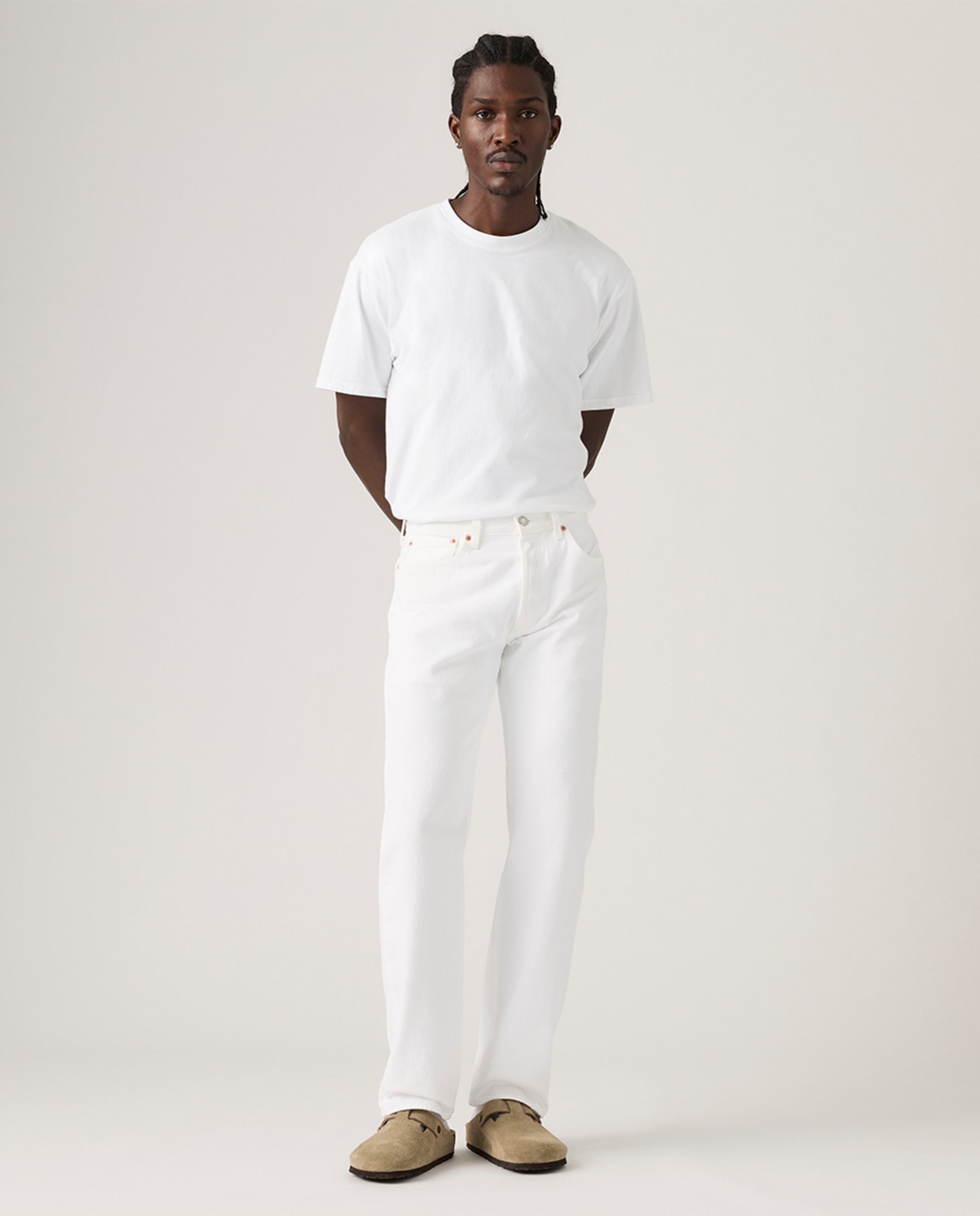 Jeans 501® Original Straight de Algodão Branco-1