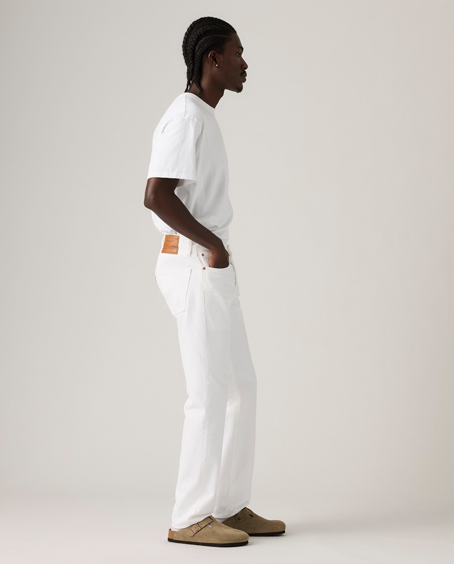 Jeans 501® Original Straight de Algodão Branco-4