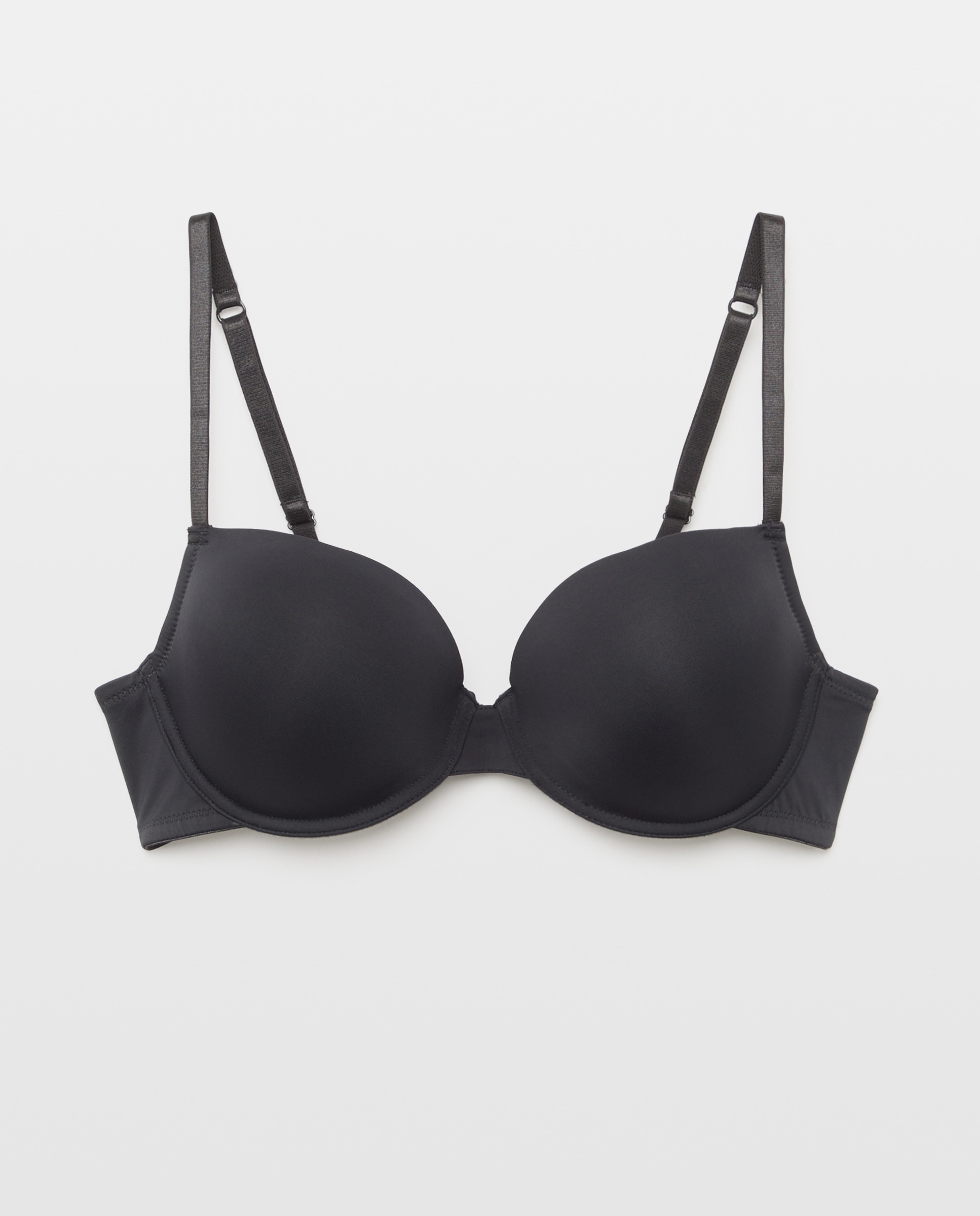 Sujetador básico microfibra copa b Negro-3