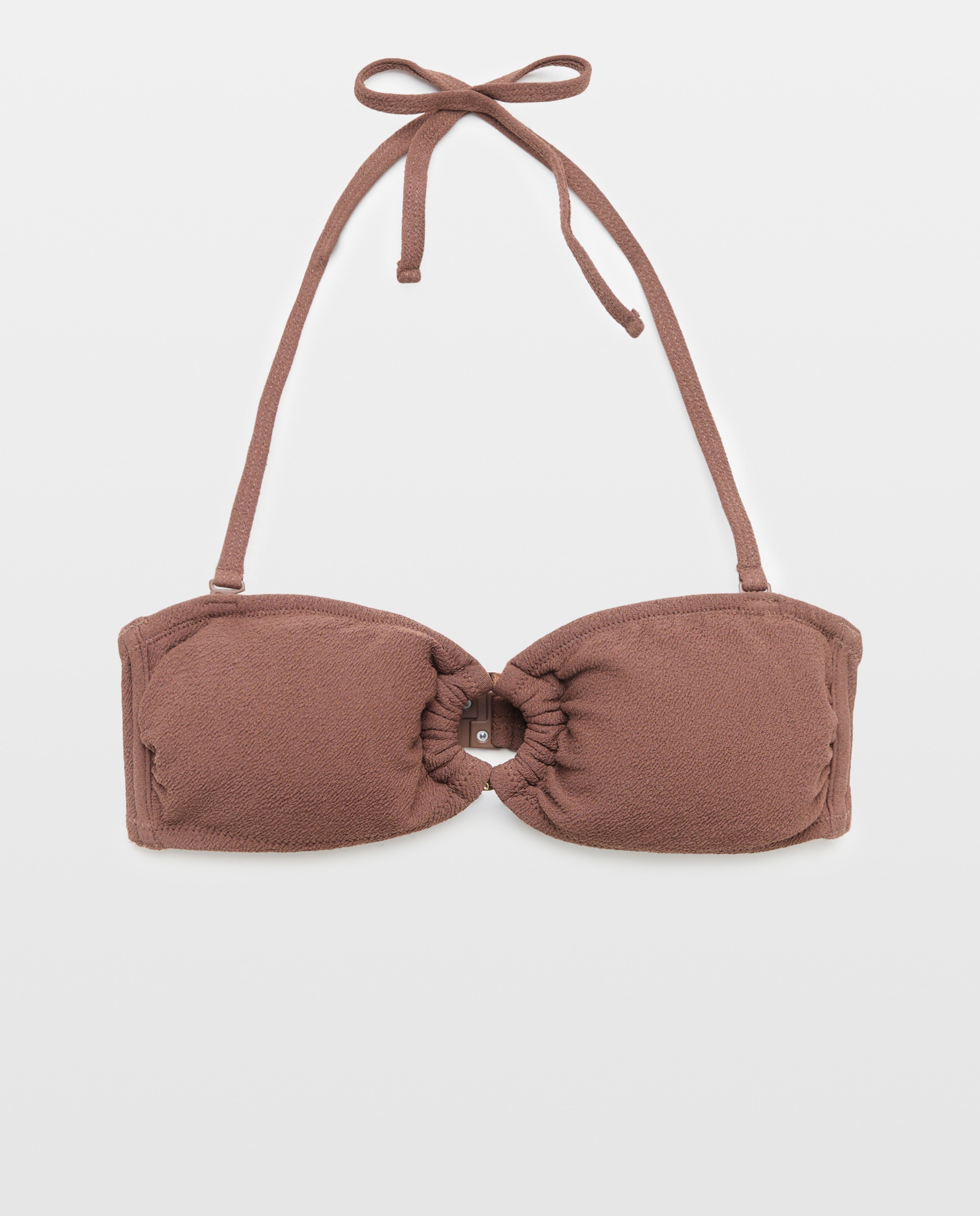Biquíni Bandeau Castanho-4