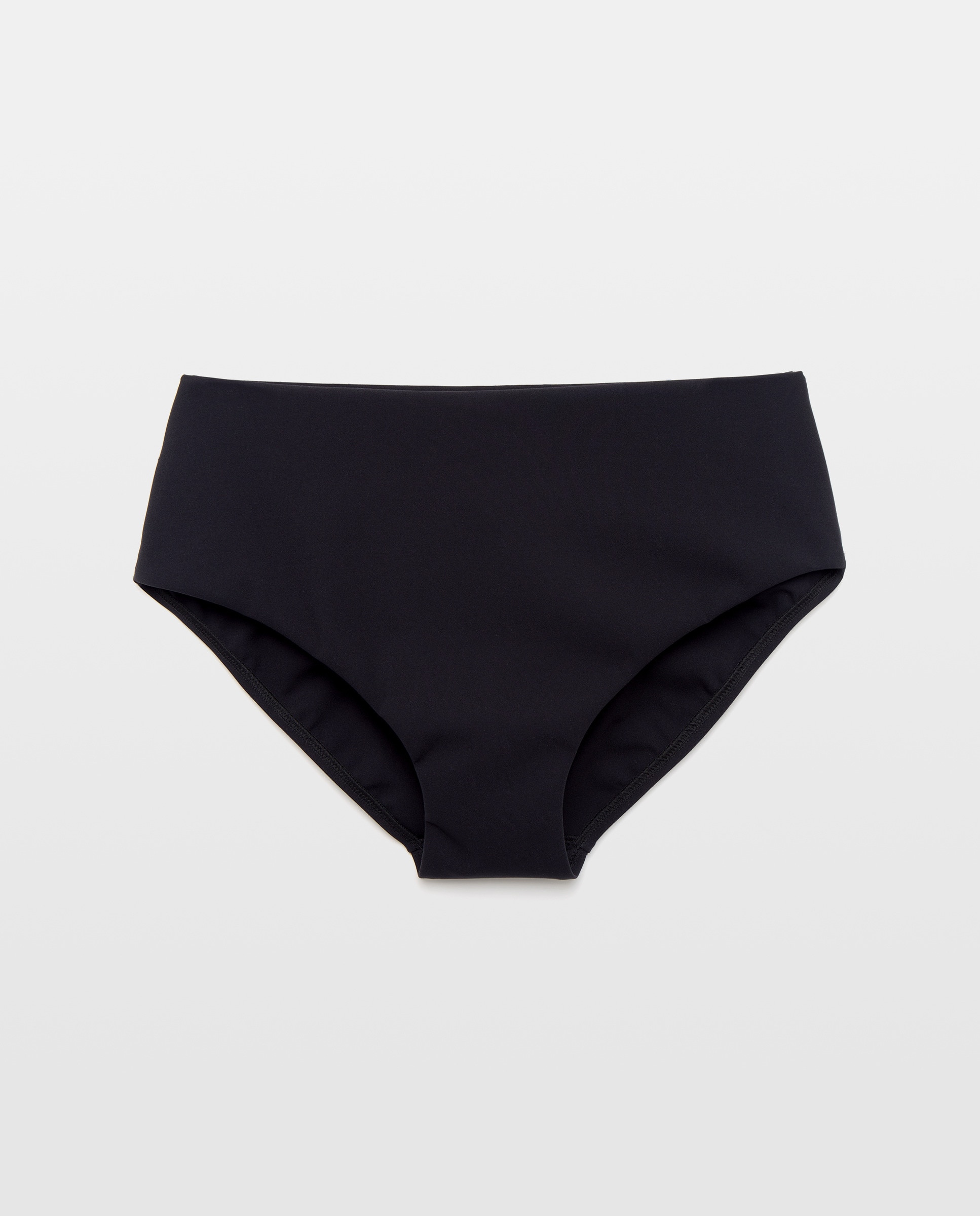 Cueca de Biquíni Redutora de Cintura Subida Preto-4
