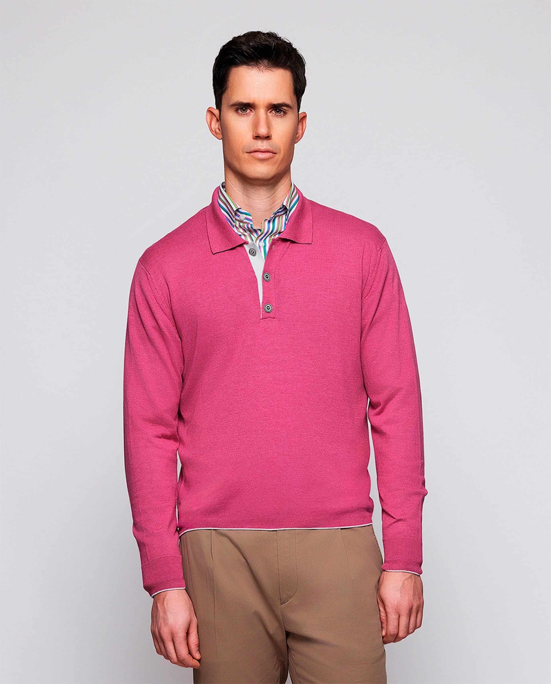 Imagem 0 de Camisola de Malha com Colarinho de Polo