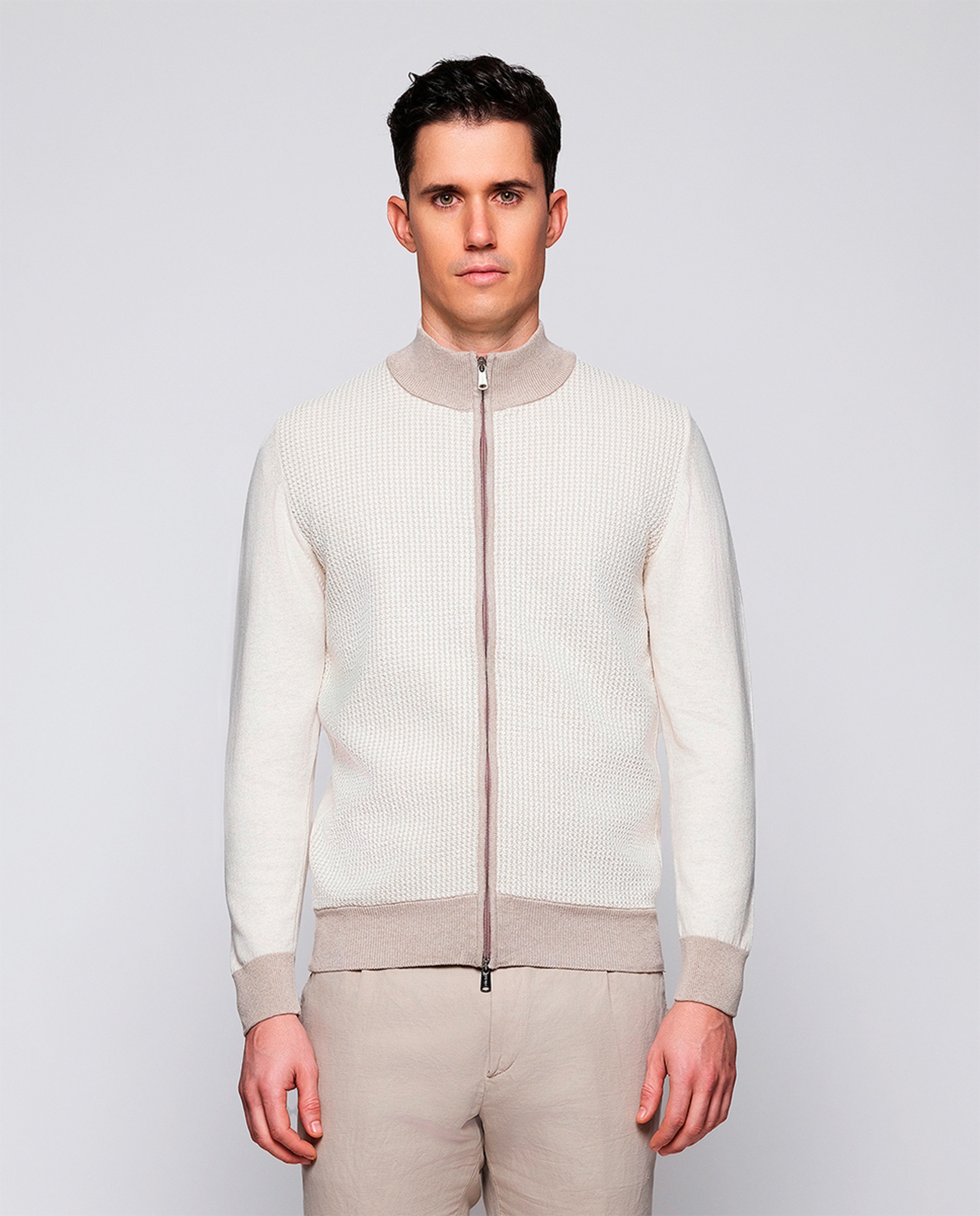 Imagem 0 de Casaco de Malha com Fecho de Correr