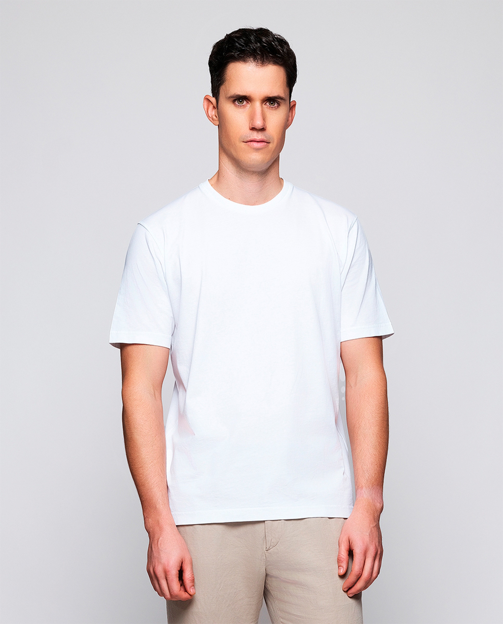 Imagem 0 de T-shirt de Algodão Orgânico com Gola Redonda