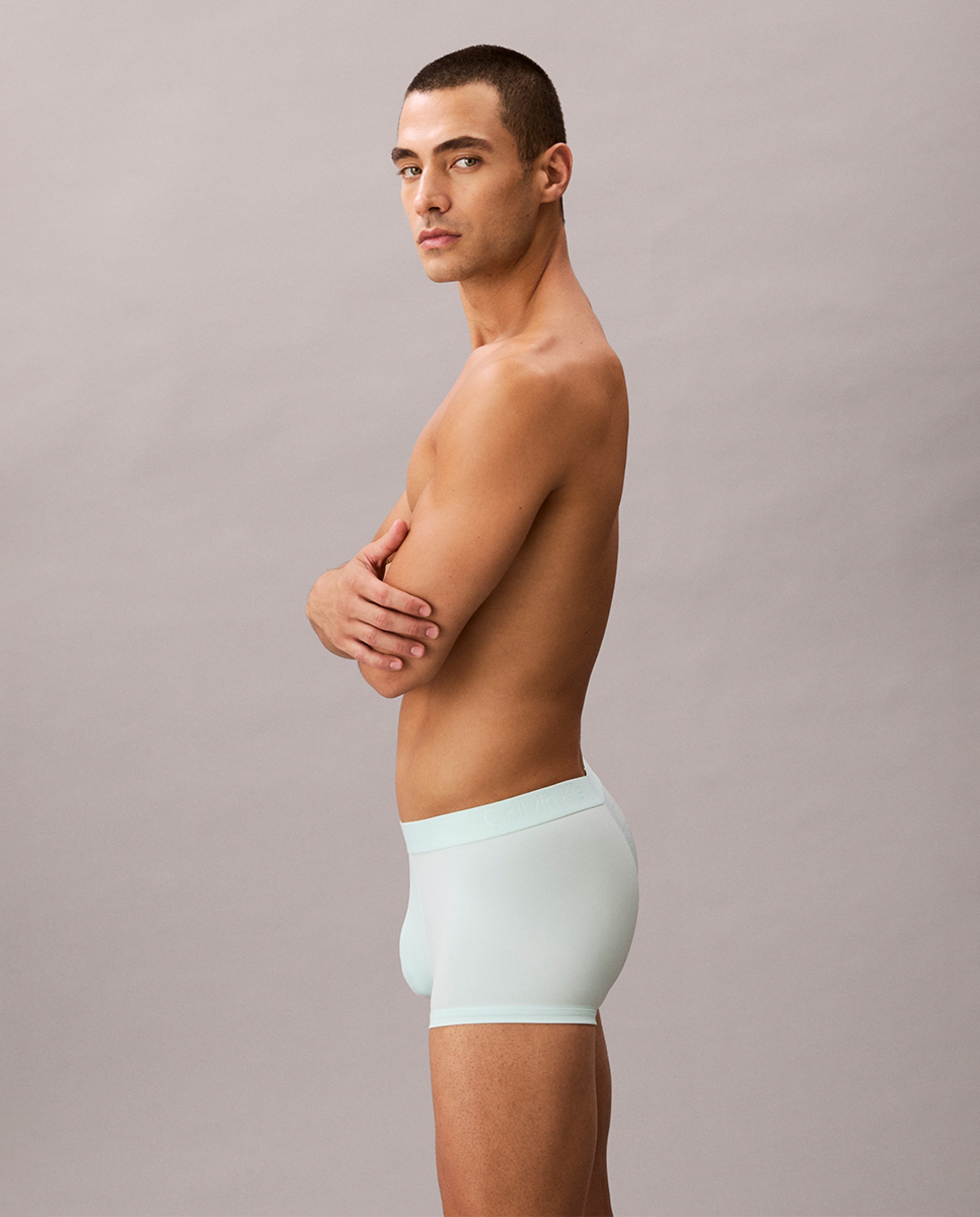 Boxers Curtos Individuais Azul-claro-5