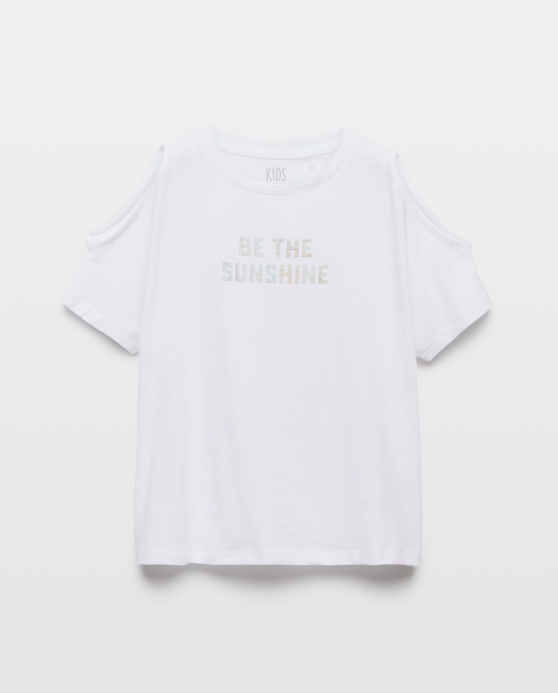 T-shirt de Manga Curta com Detalhe de Foil Kids El Corte Inglés Branco-4
