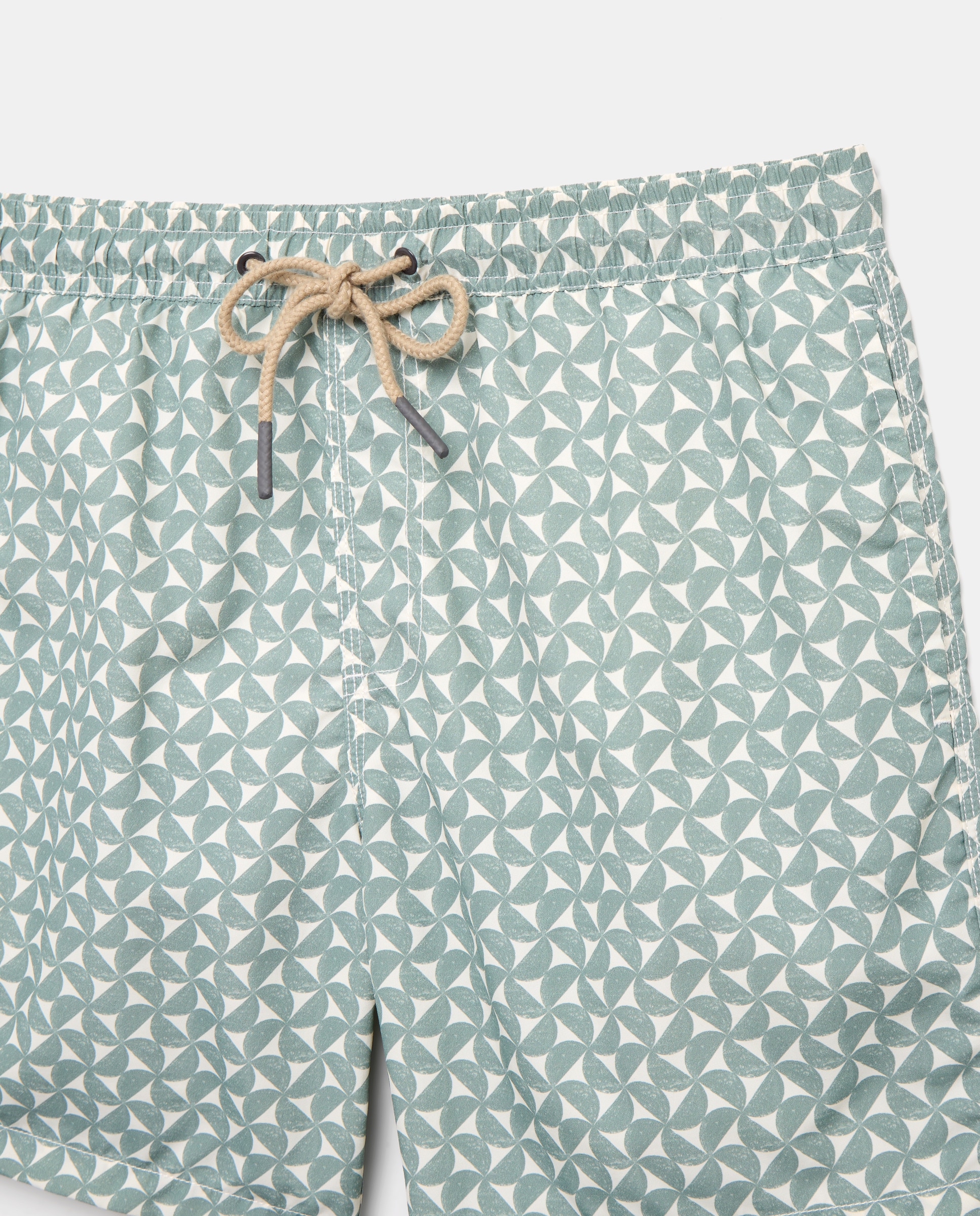 Bañador estampado geométrico bicolor hombre 510 Verde claro-4