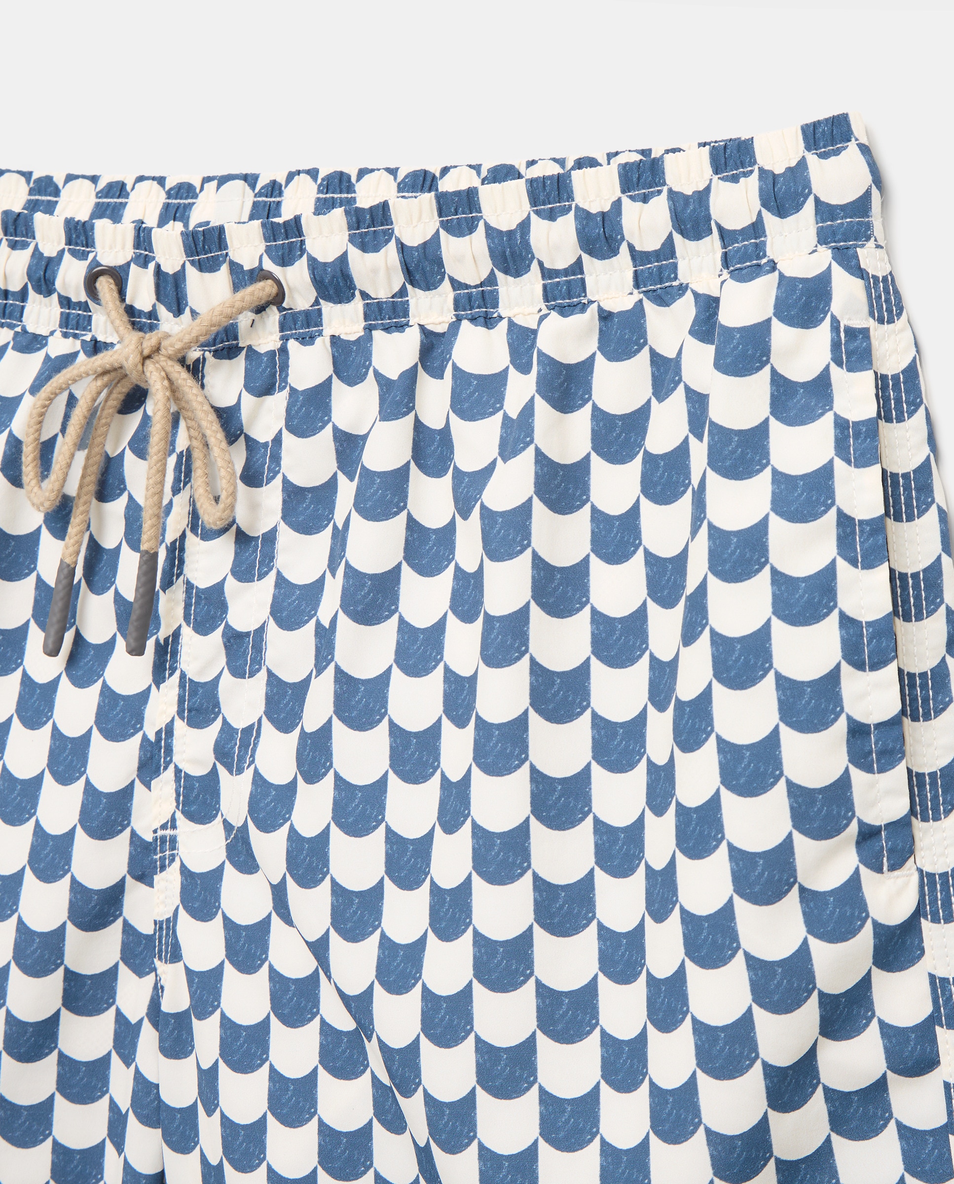 Bañador estampado geométrico bicolor hombre 400 Azul-4