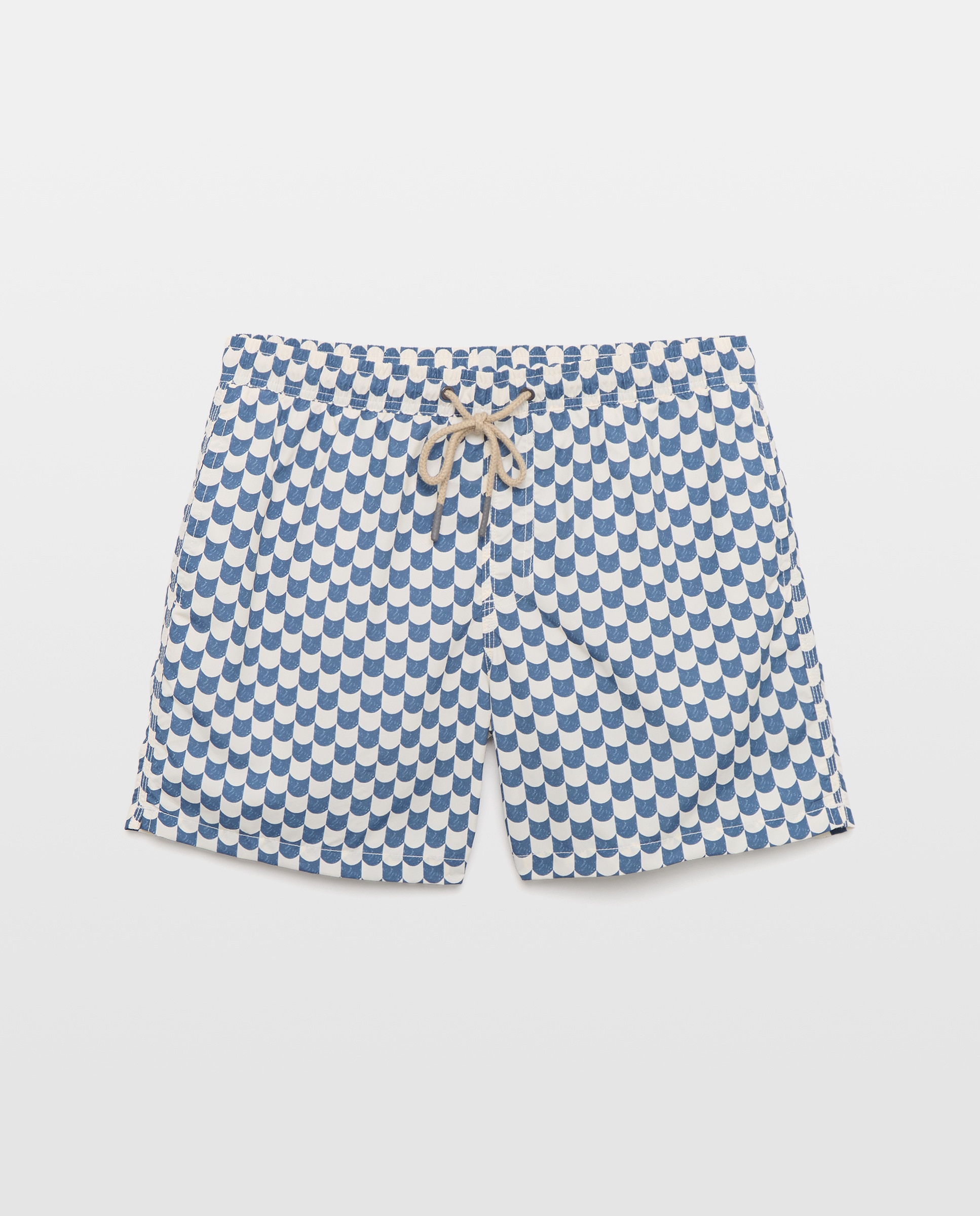 Bañador estampado geométrico bicolor hombre 400 Azul-3