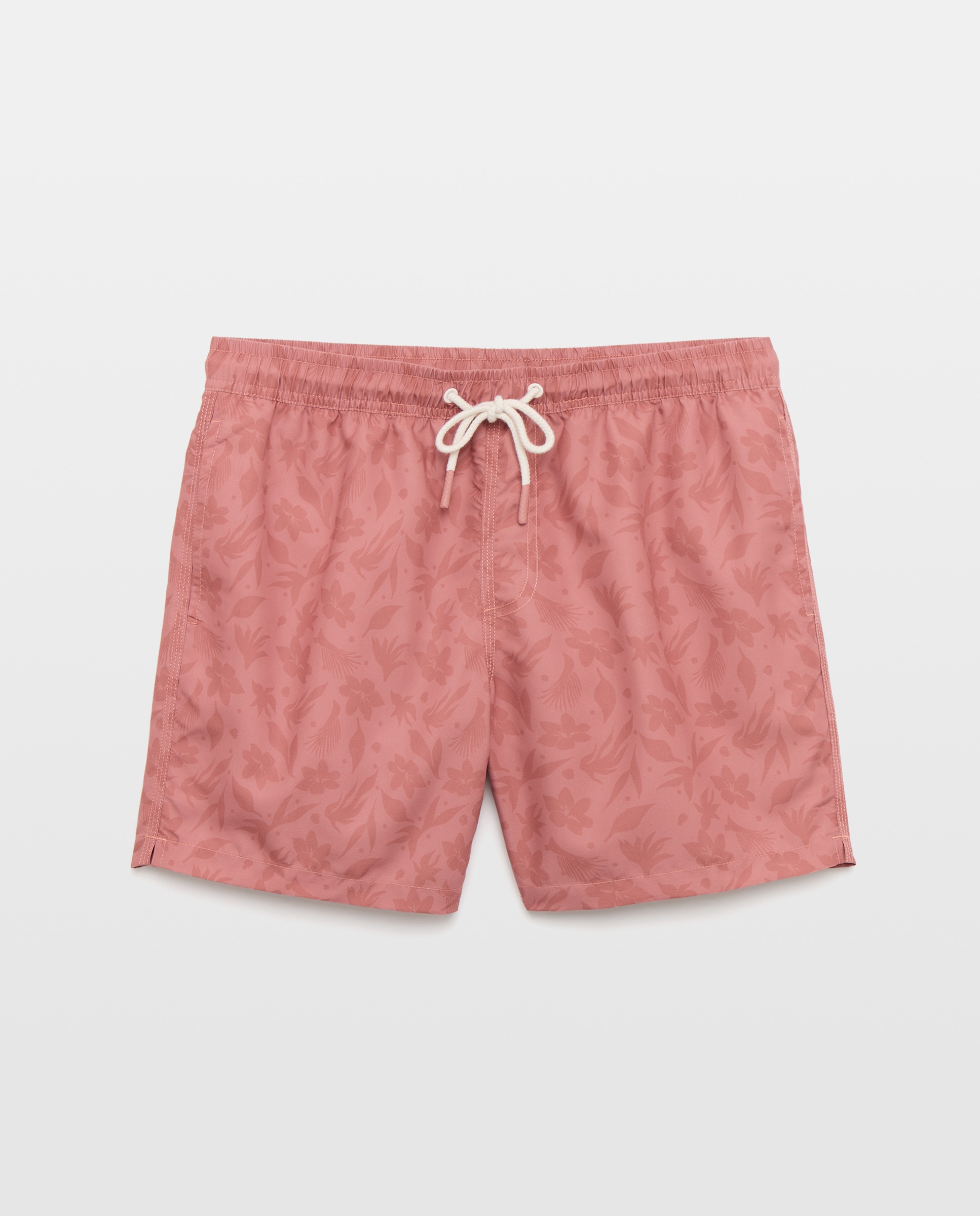 Bañador estampado flores al tono hombre 600 Rojo-3