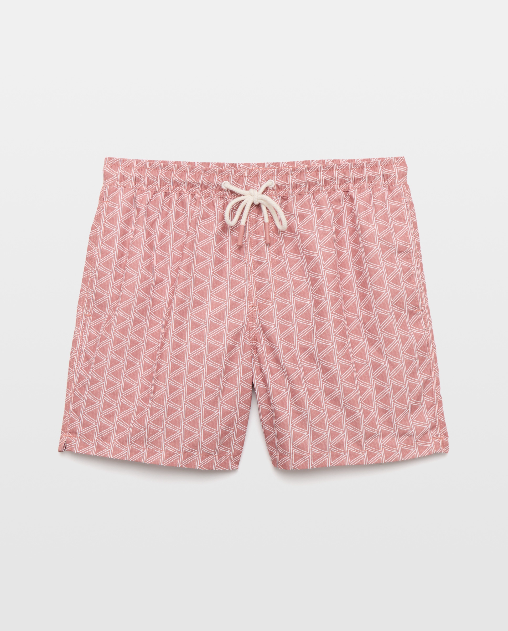 Bañador estampado pirámides hombre 600 Rojo-3