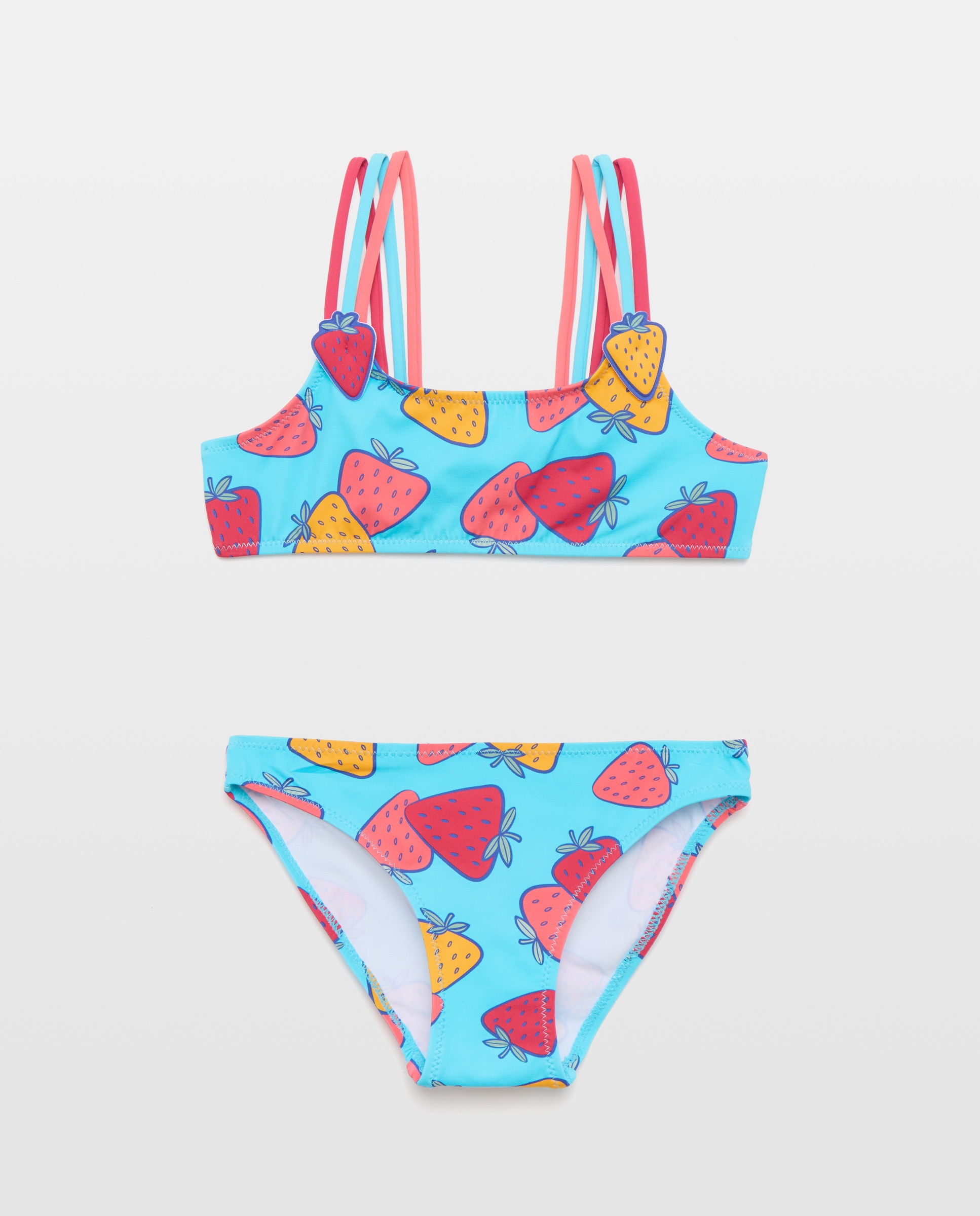 Biquíni de Alças às Cores com Morangos Kids El Corte Inglés Verde-4