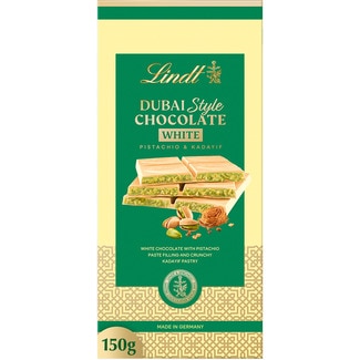 chocolate blanco estilo Dubai con pistacho y kadayif tableta 150 g - Lindt