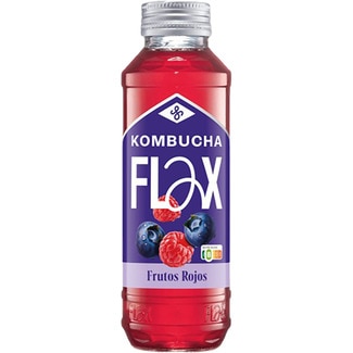 kombucha de frutos rojos frambuesas y arándanos botella 330 ml - Flax