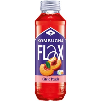 kombucha Citric Peach de melocotón y naranja botella 330 ml - Flax