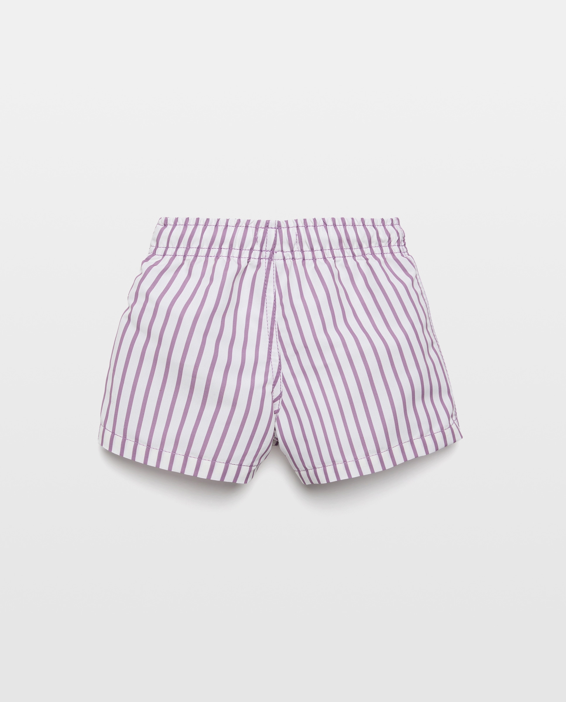 Bañador bermuda de bebé raya Morado-2