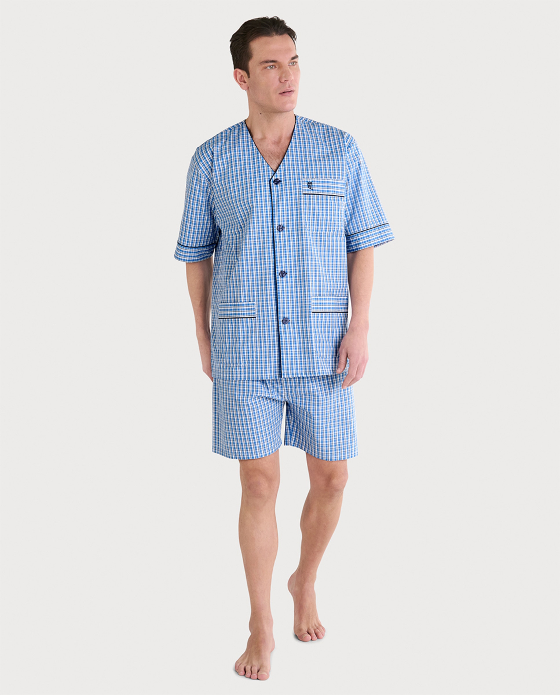 Imagem 0 de Pijama de Tecido Curto sem Gola