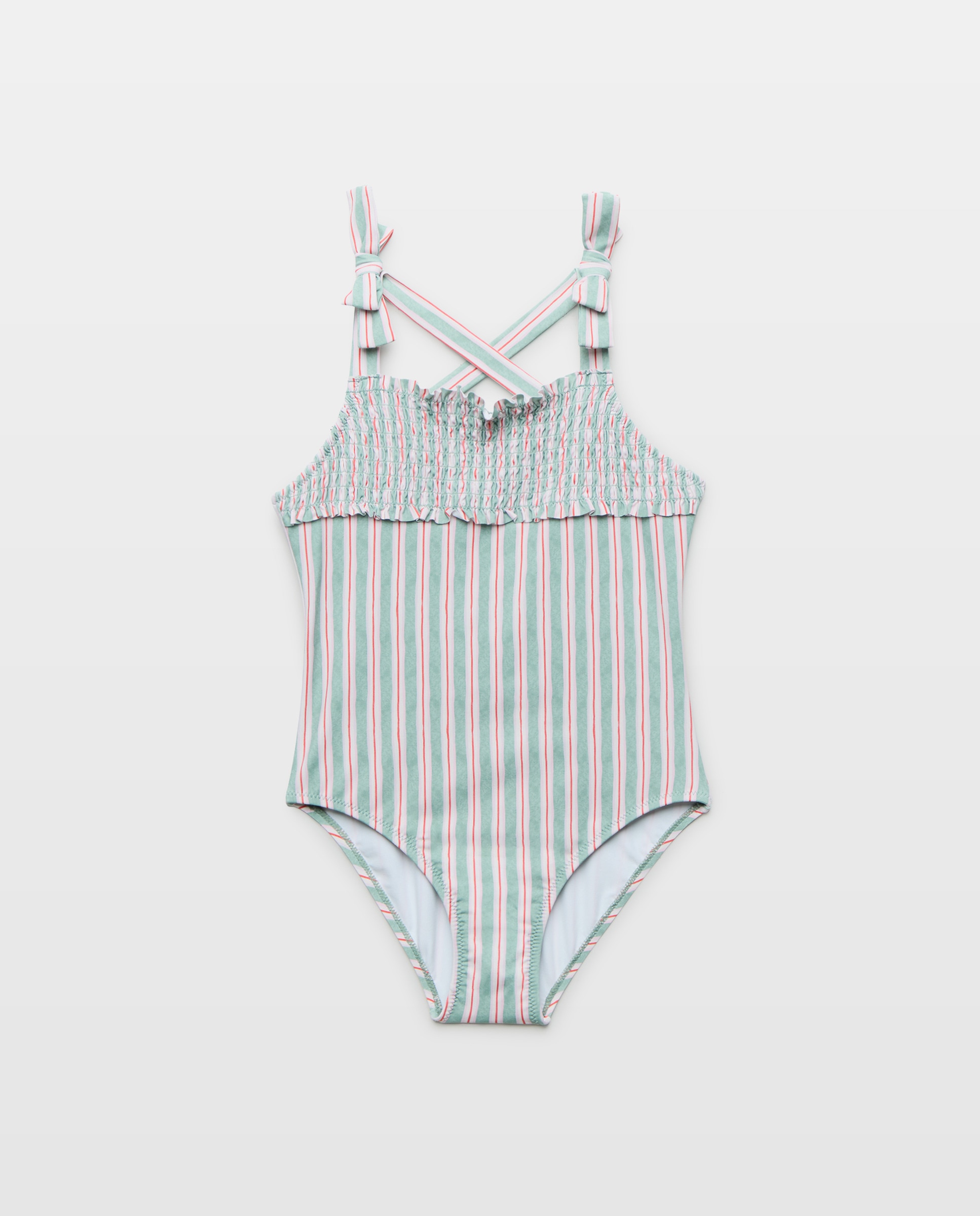 Imagen 0 de Bañador niña smock tirante ancho multiraya