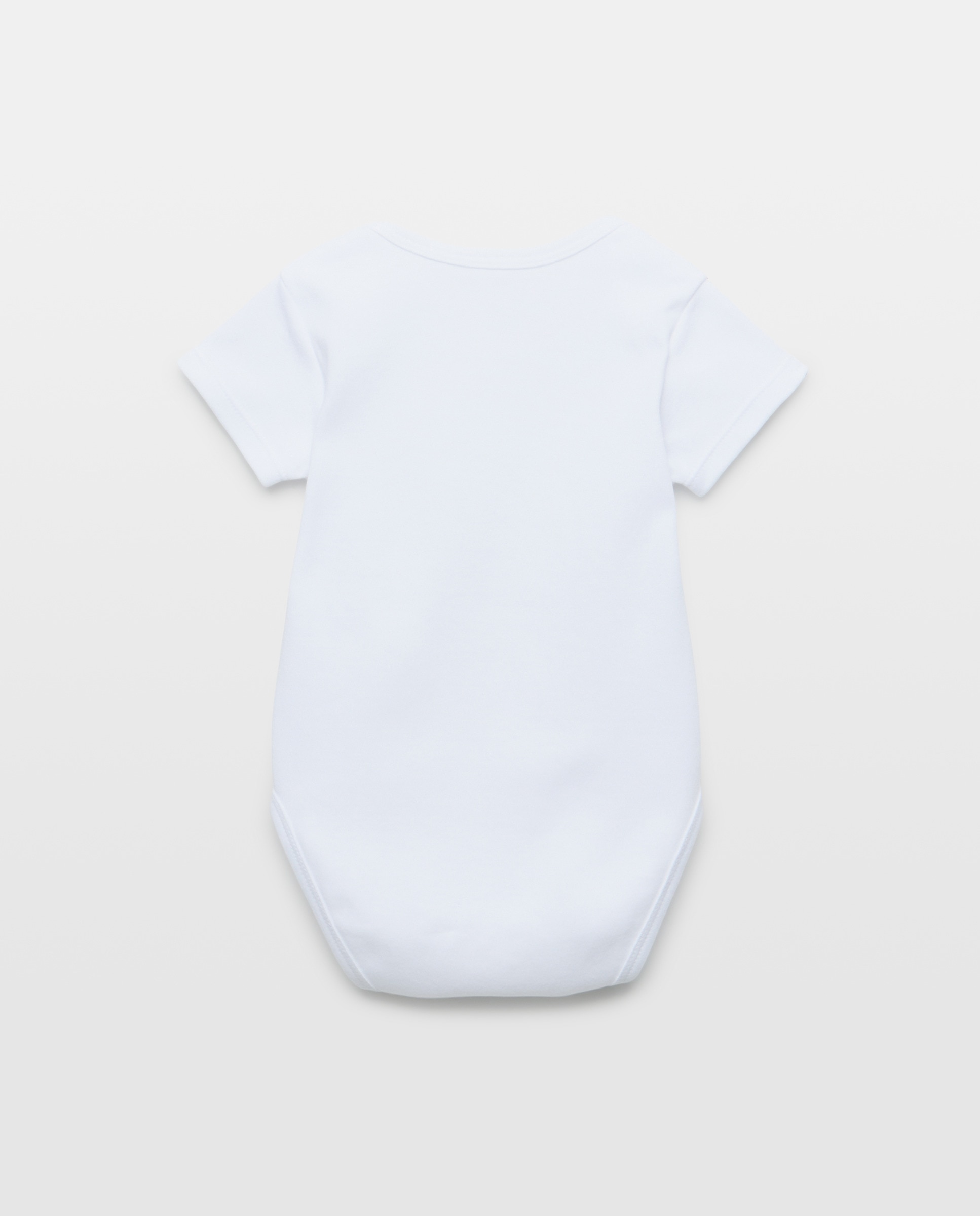 Pack de 2 Bodies Americanos de Bebé com Manga Curta Branco-2