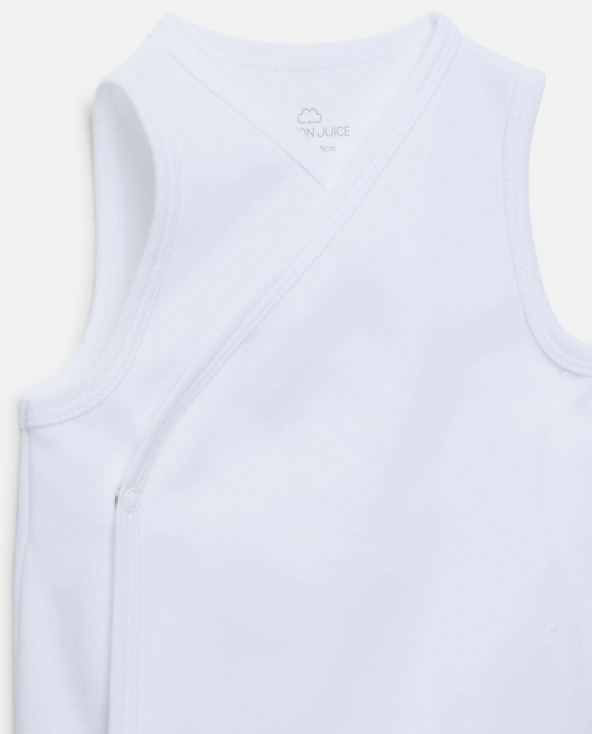 Pack de 2 Bodies de Natal de Bebé sem Mangas Cotton Juice Branco-3