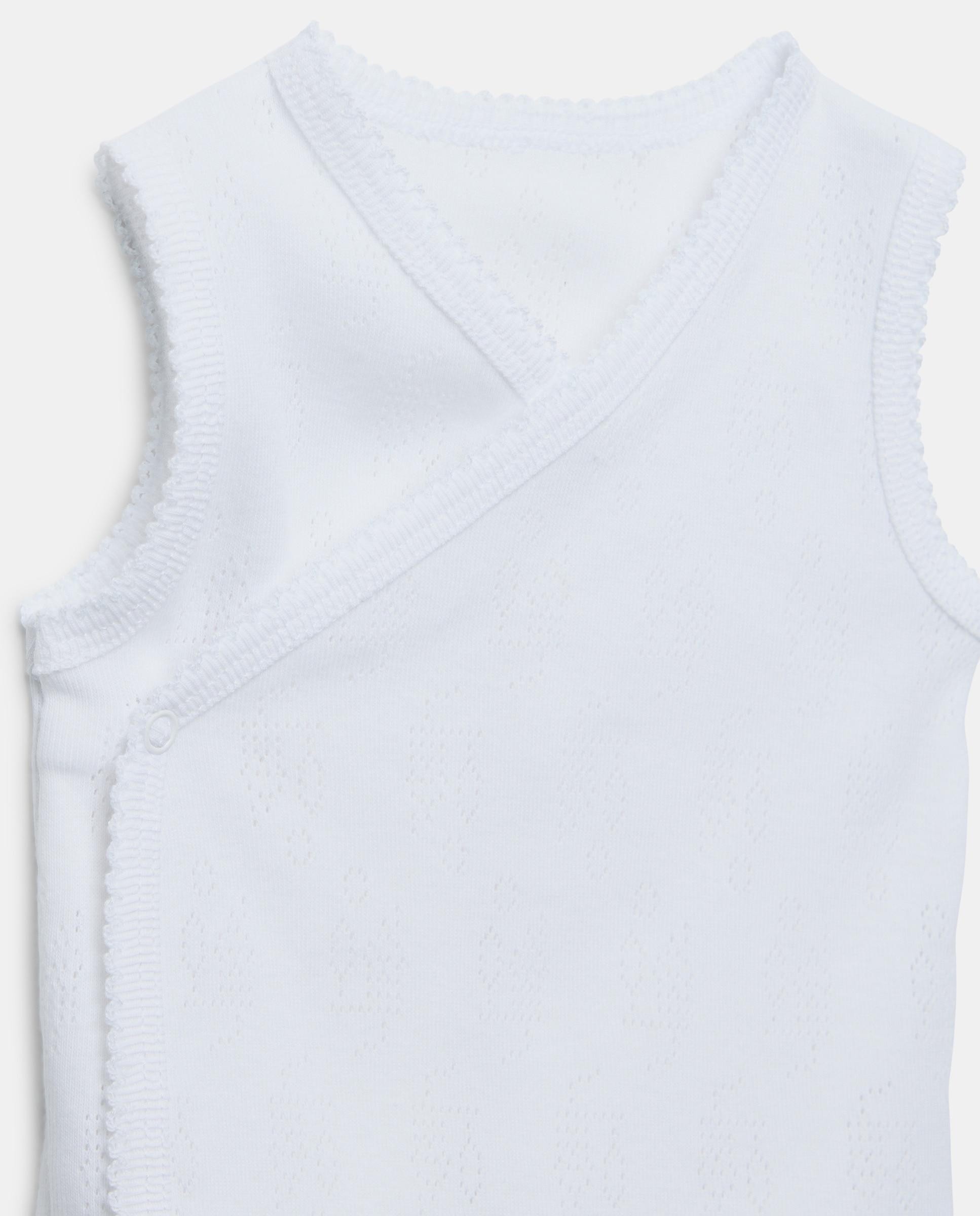 Pack de 2 Bodies de Natal de Bebé sem Mangas e com Rendilhados Cotton Juice Branco-3