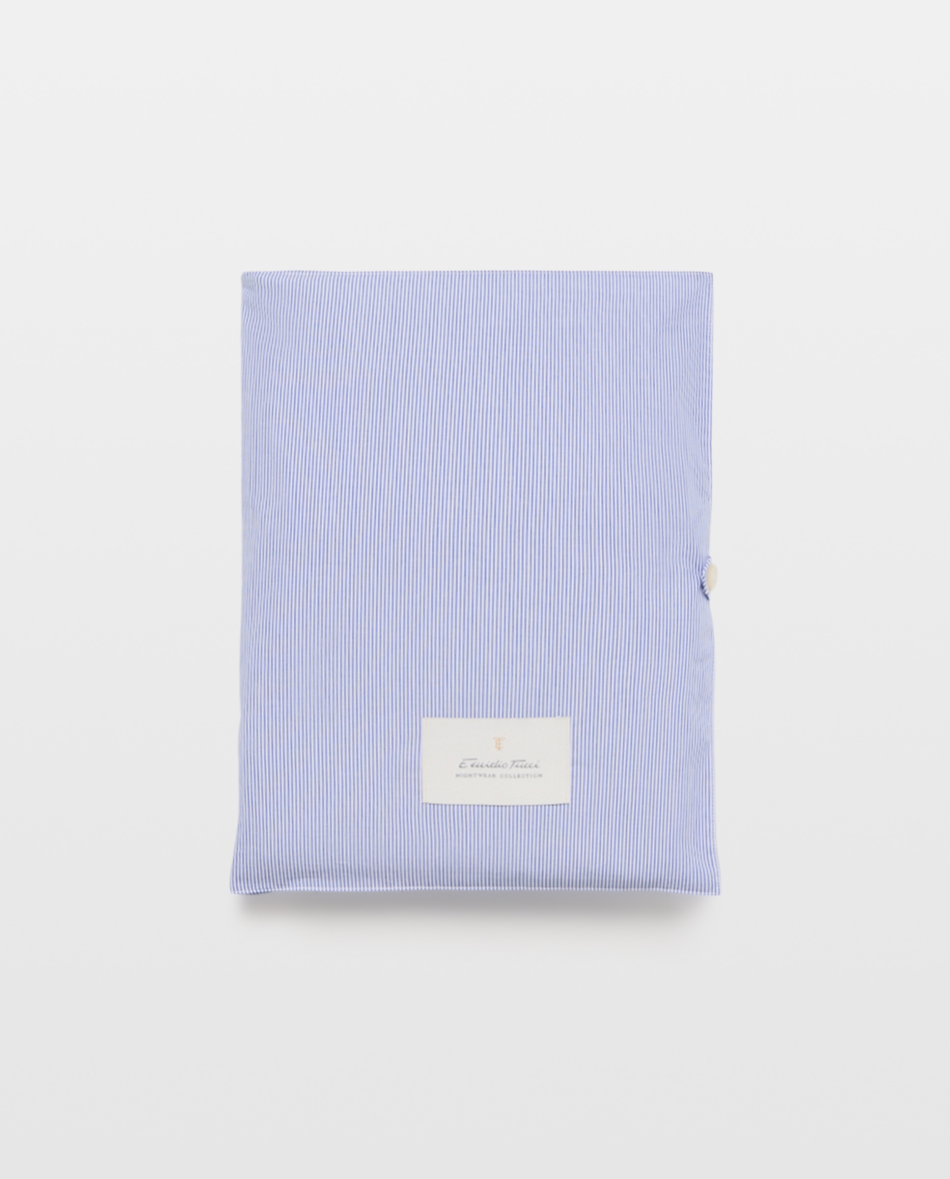 Pijama de Popelina em Tecido às Riscas 400 Azul-5