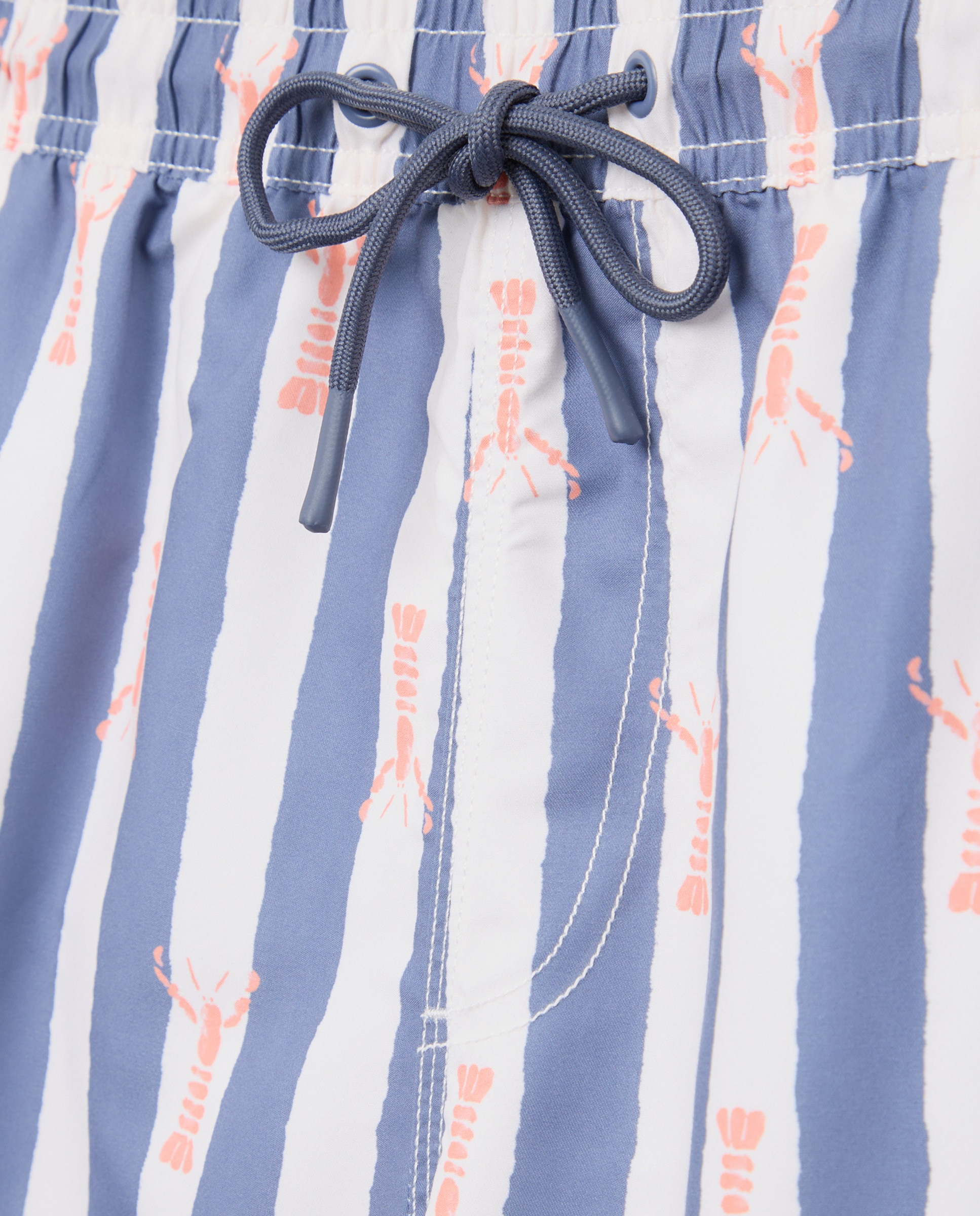 Bañador estampado rayas & langosta hombre 400 Azul-4