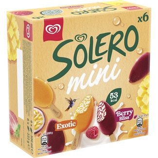 helados mini 3 unidades Exotic & 3 unidades Berry Bliss estuche 300 ml - Solero