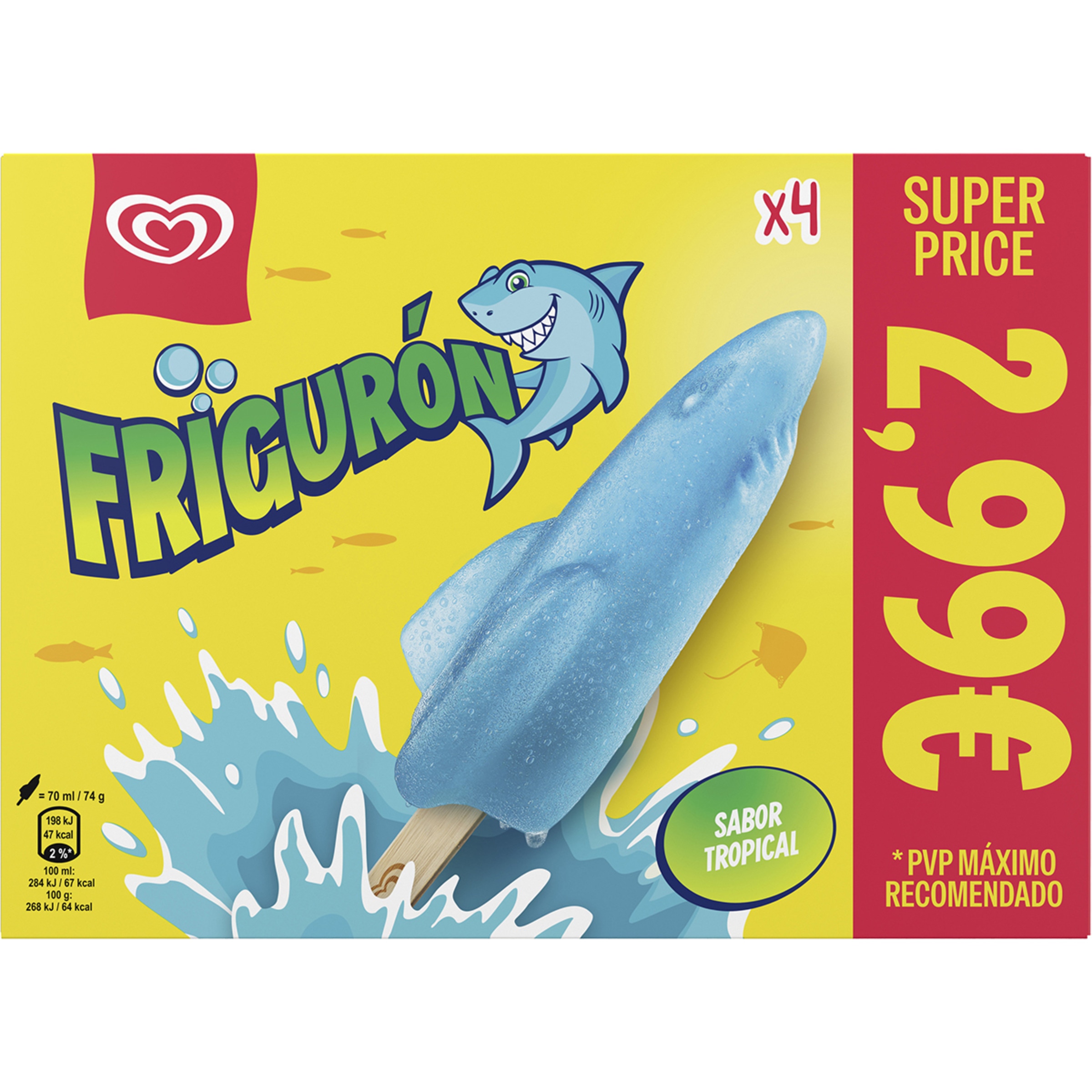 Frigurón helado sabor tropical estuche 288 ml