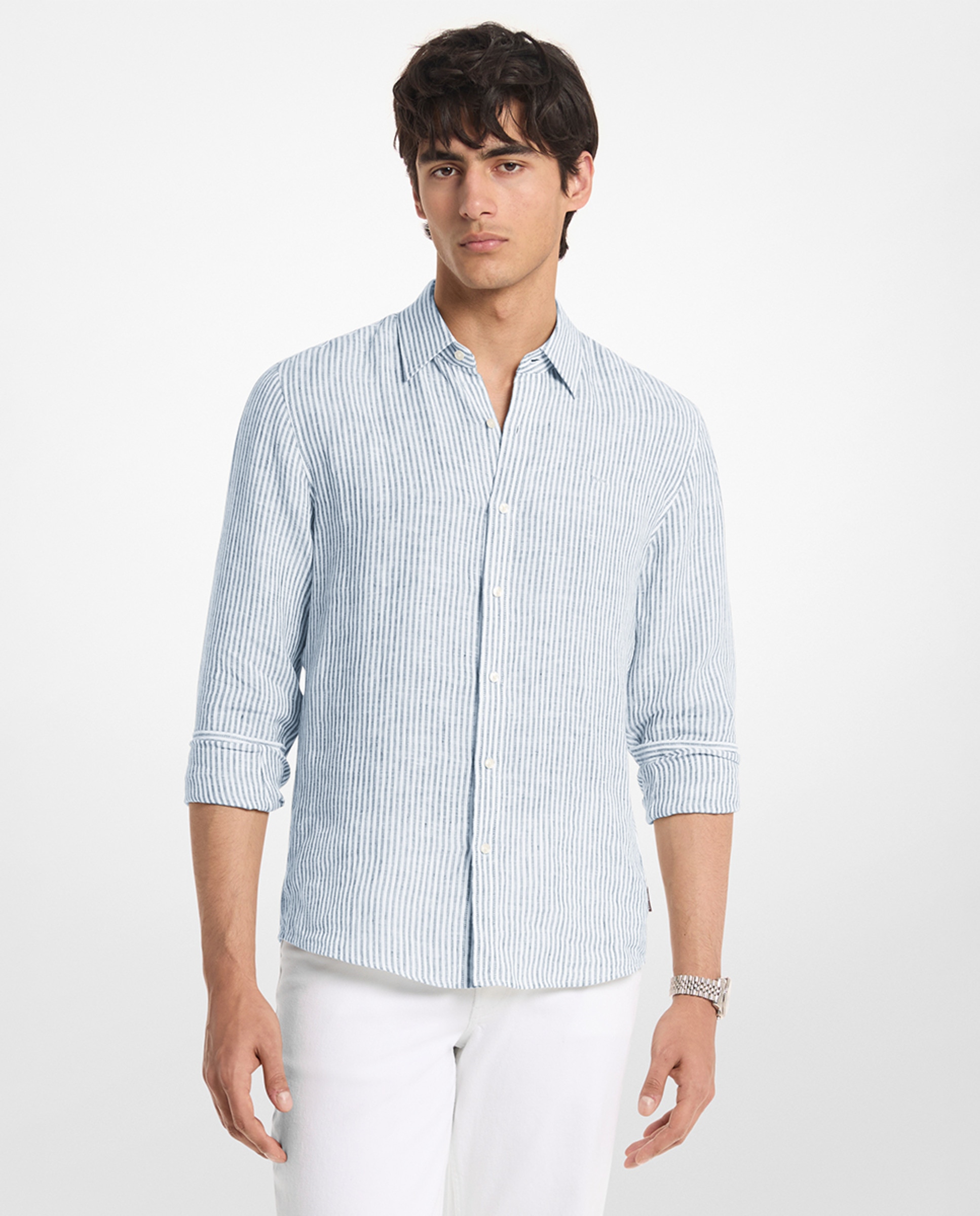 Imagem 0 de Camisa de Linho às Riscas