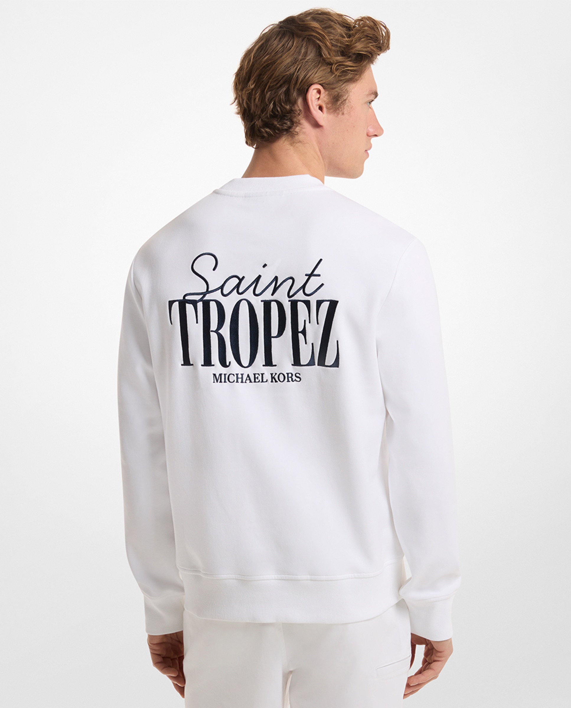 Sweatshirt com St Tropez à Frente e Estampado Traseiro Branco-2