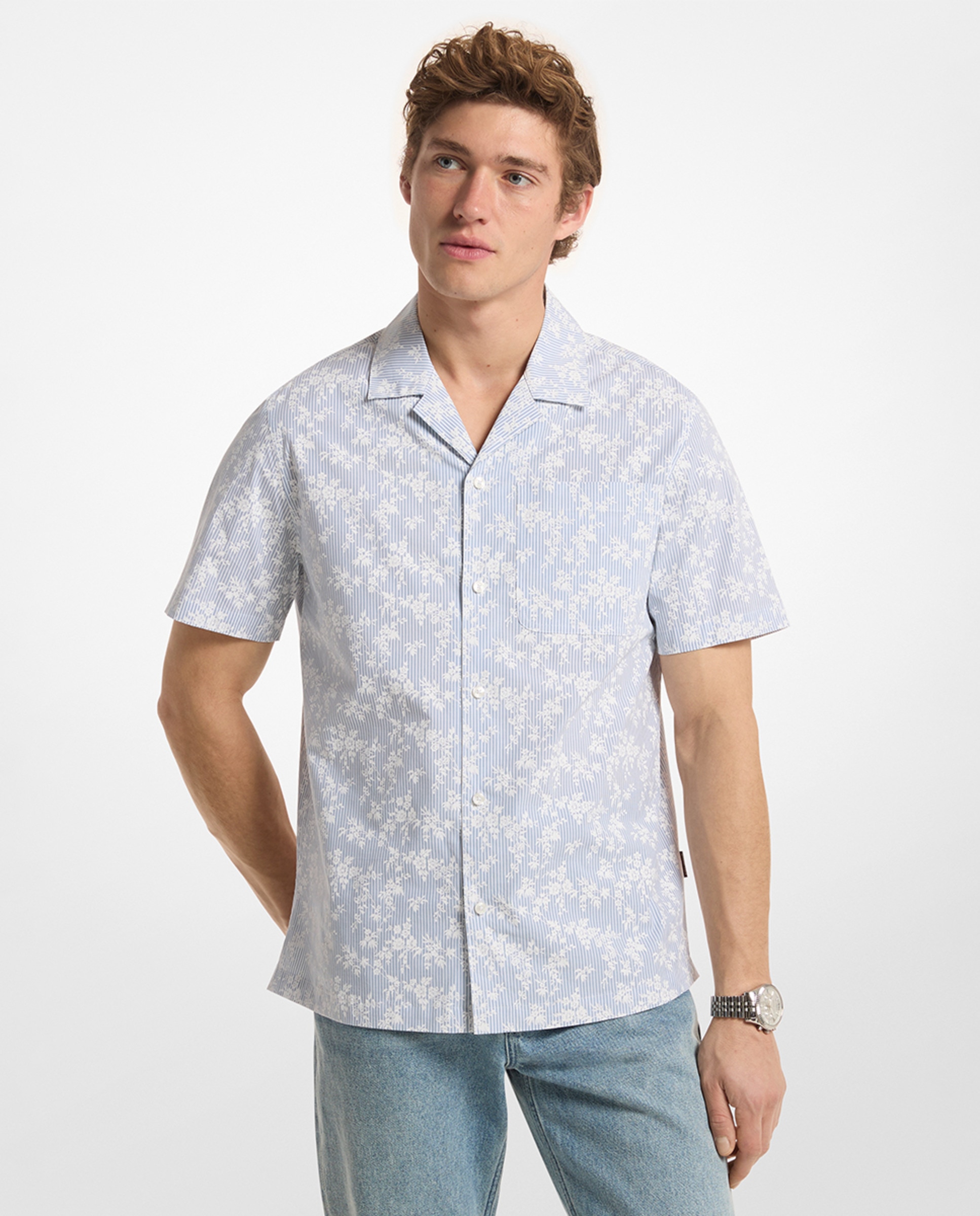 Imagem 0 de Camisa de Manga Curta com Estampado Floral