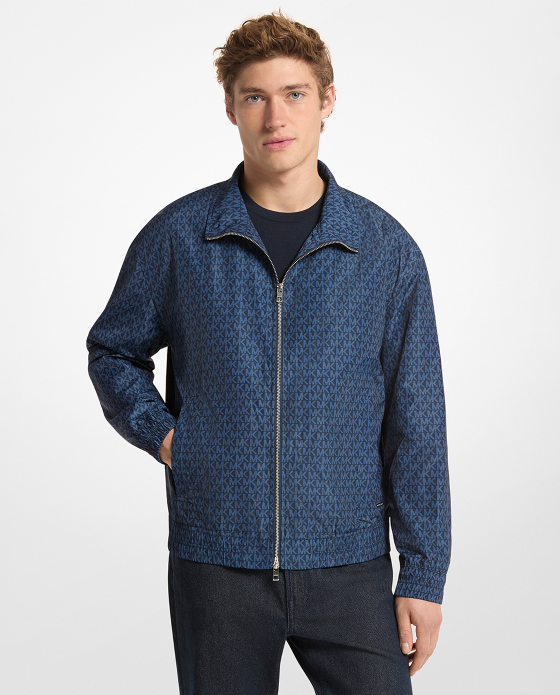 Imagem 0 de Blusão Windbreaker com Estampado de Logótipos MK em Contraste