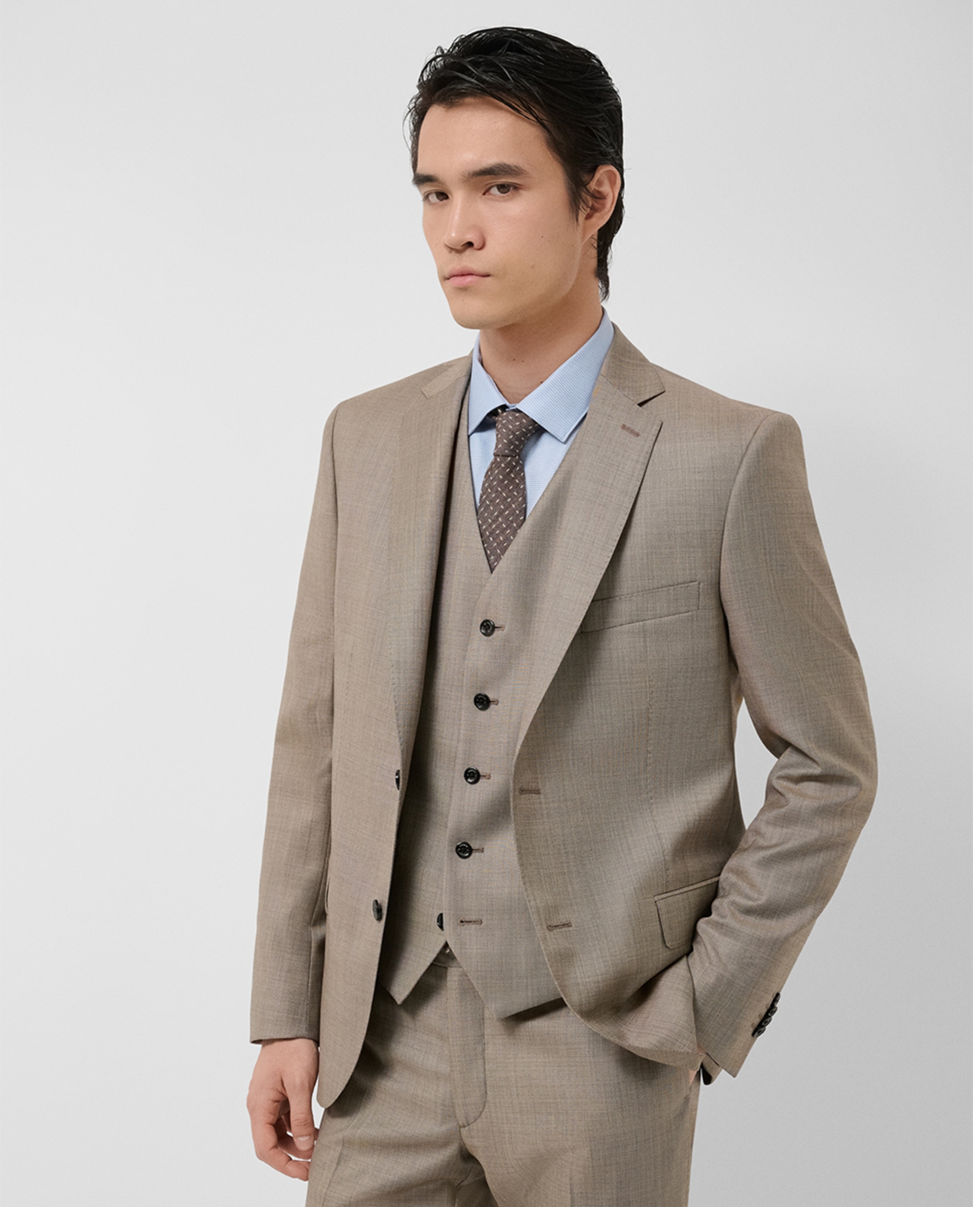 Imagem 0 de Fato Slim Fit Half Canvas com Falso Liso