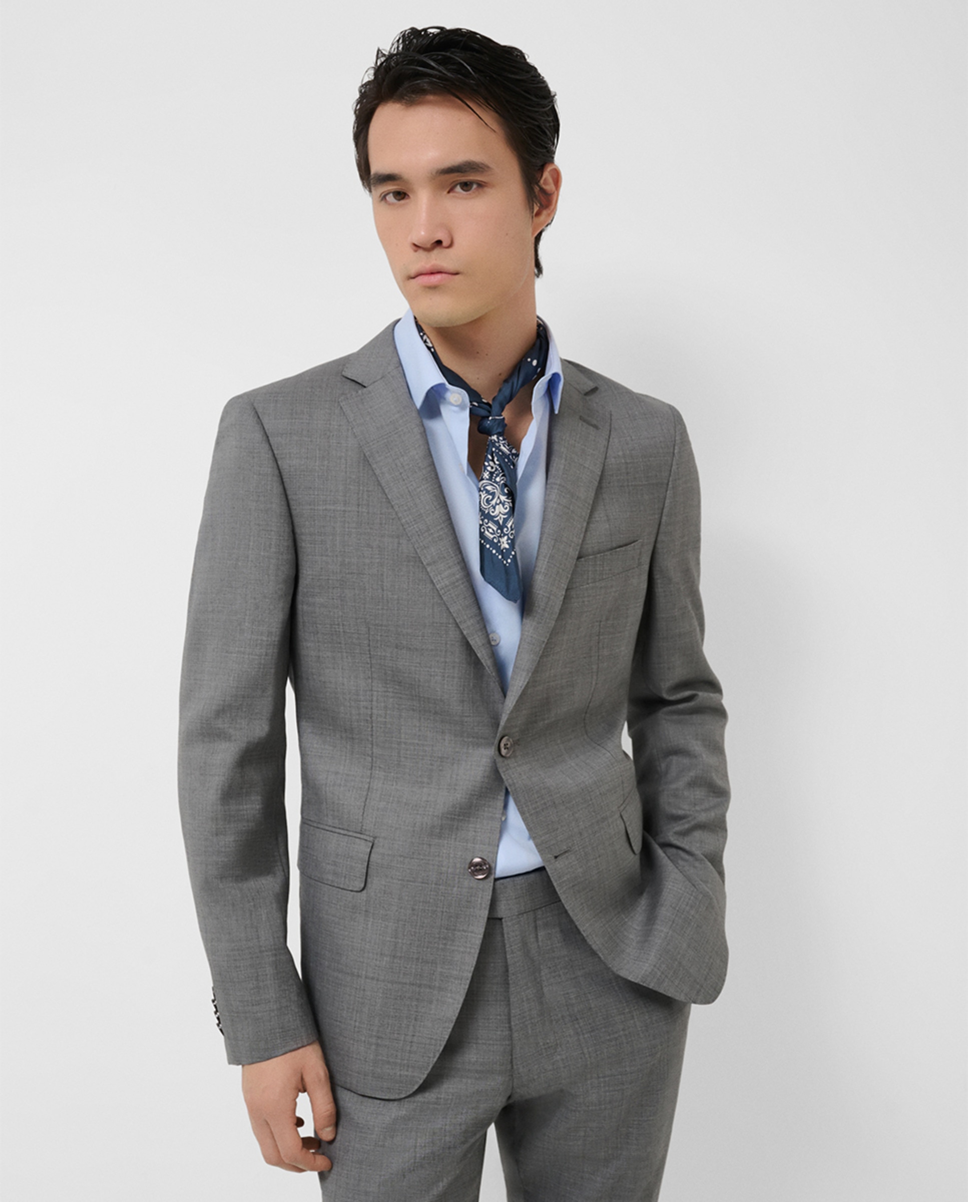 Imagem 0 de Fato Slim Fit Half Canvas com Falso Liso