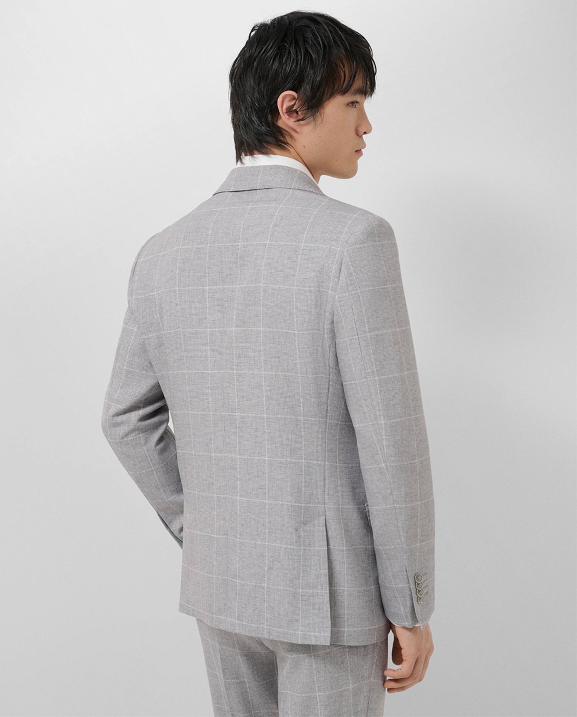 Casaco aos Quadrados Cinzento-claro-2