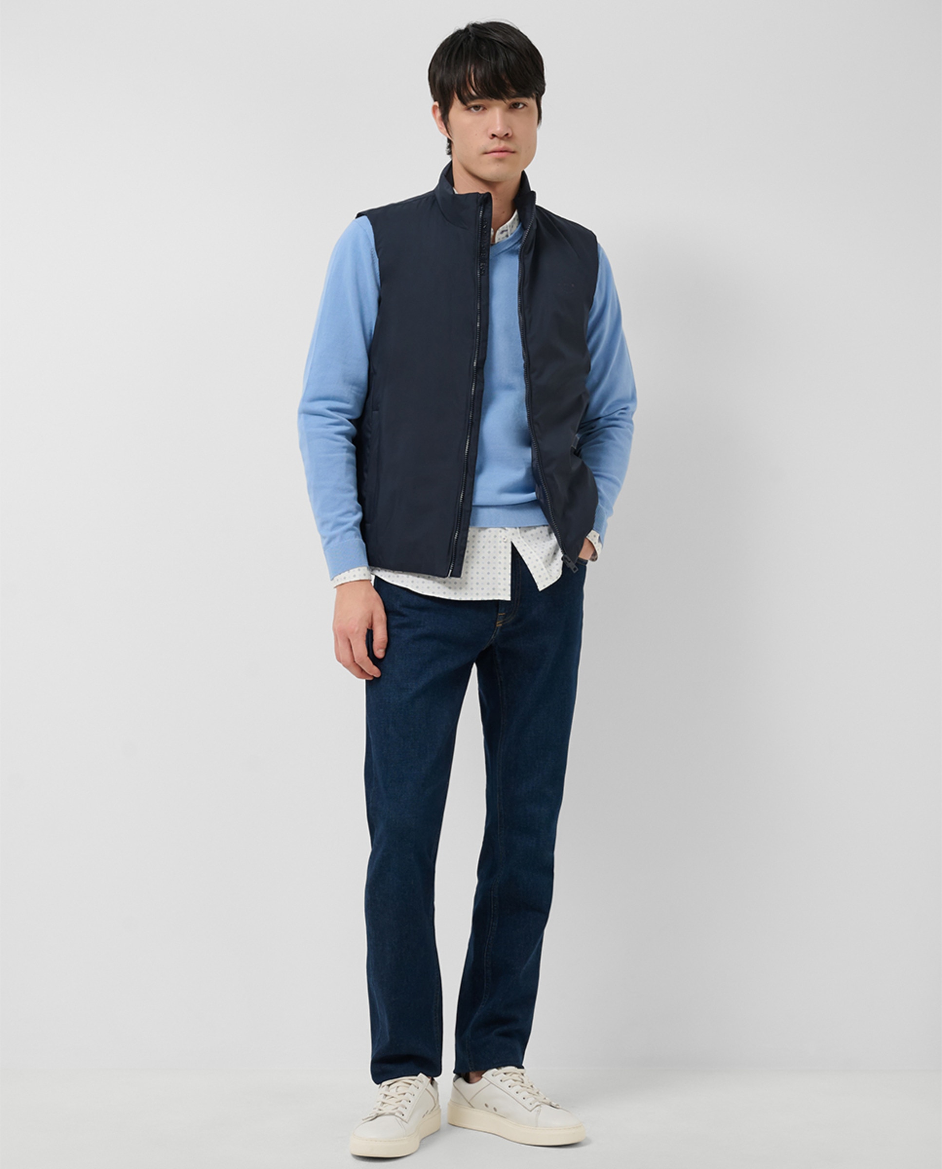 Colete acolchoado de homem Azul-marinho-4