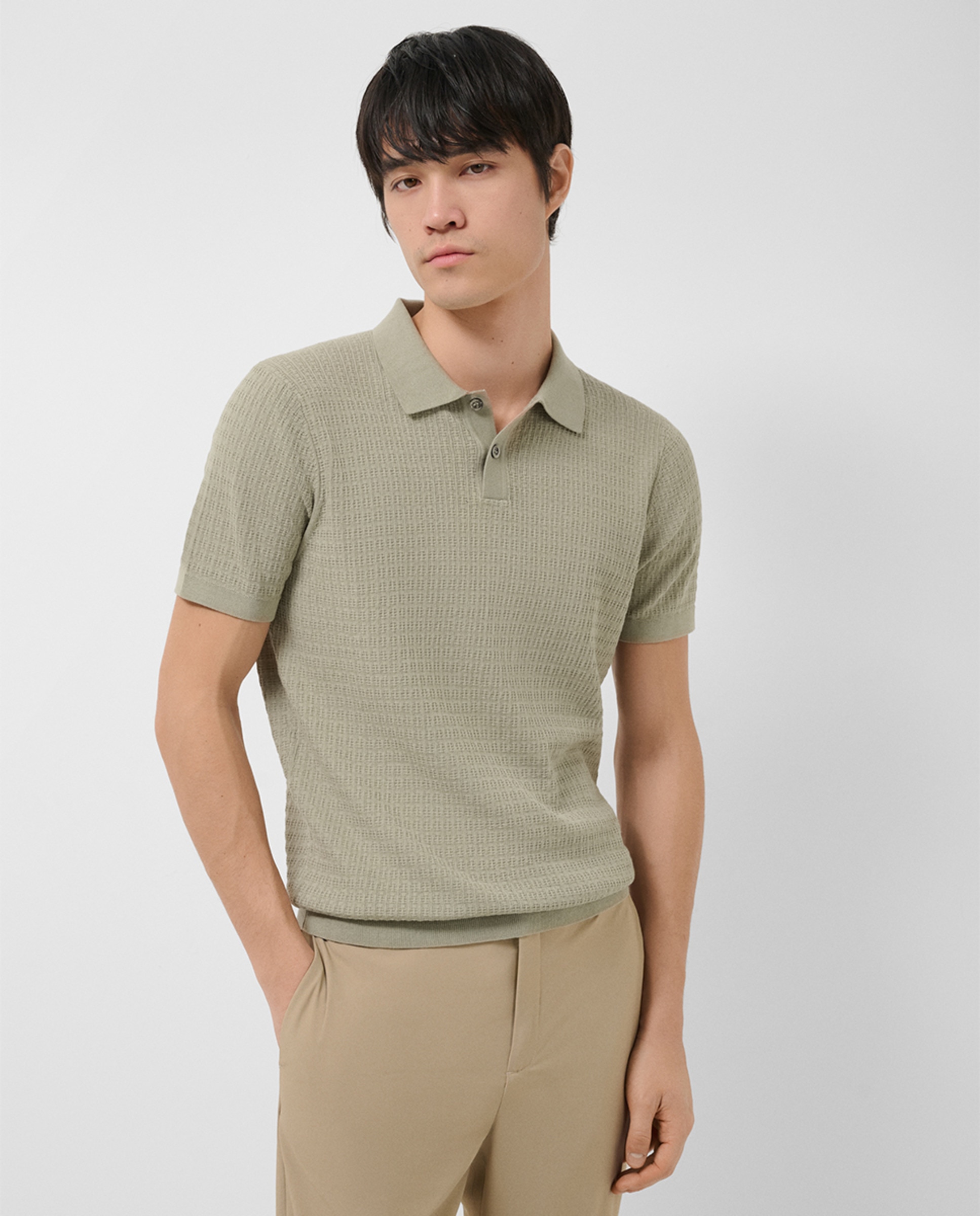 Imagem 0 de Polo Tricotado com Manga Curta e Estrutura