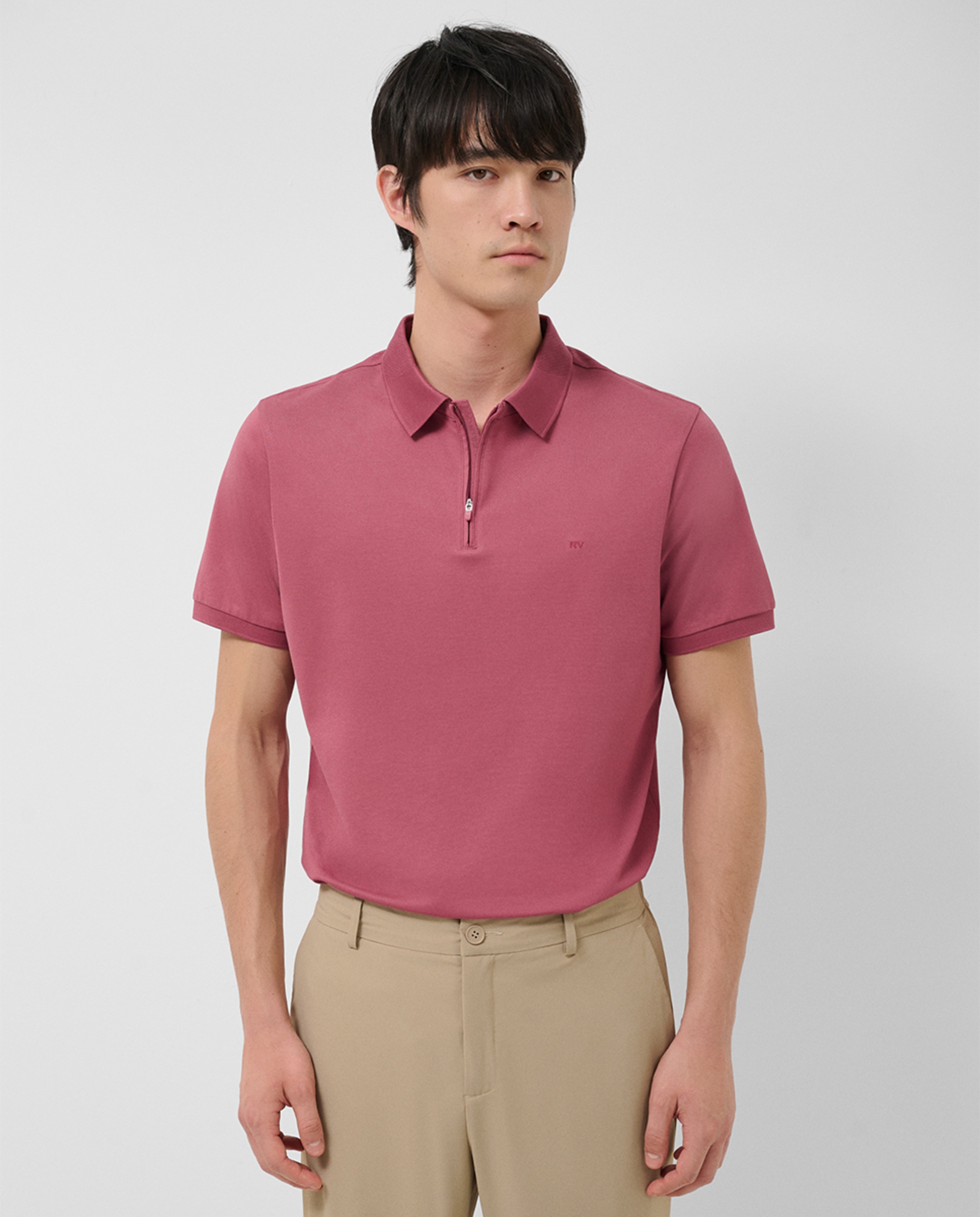 Imagem 0 de Polo Piqué Técnico com Manga Curta e Fecho de Correr