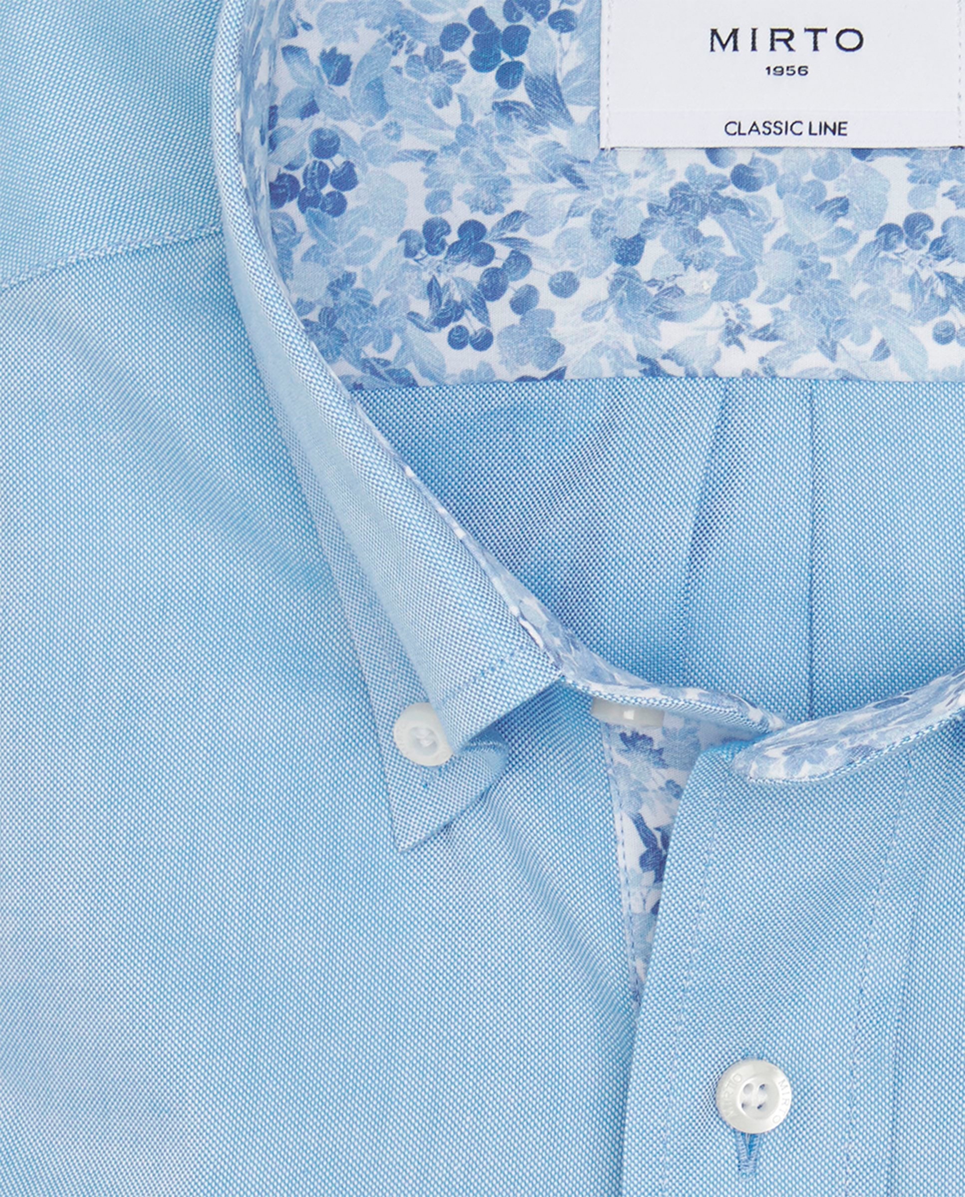 Camisa Casual de Manga Comprida Pinpoint Azul-4