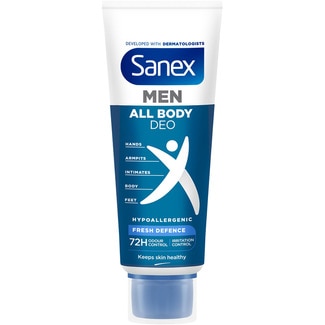desodorante Todo el Cuerpo hipoalergénico Fresh Defence 72h tubo 75 ml - Sanex Men