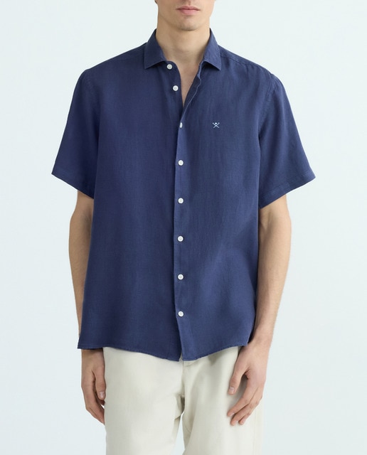 Imagen 0 de Camisa de hombre manga corta de lino