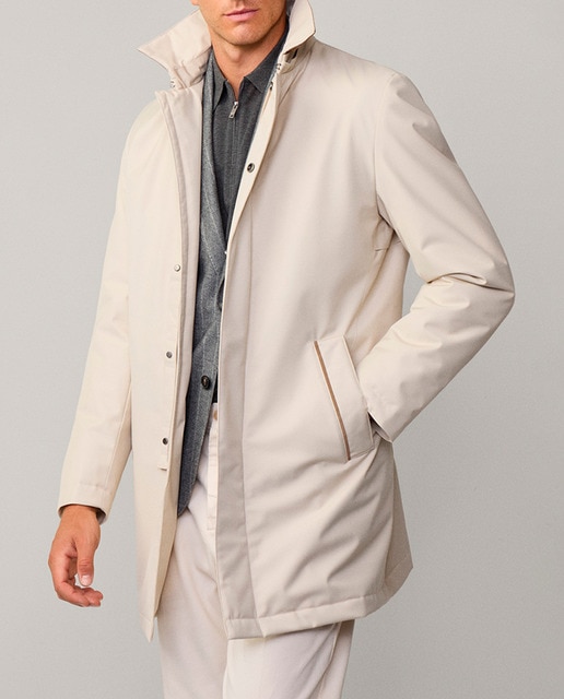 Imagen 0 de Parka de hombre color crudo tallas grandes